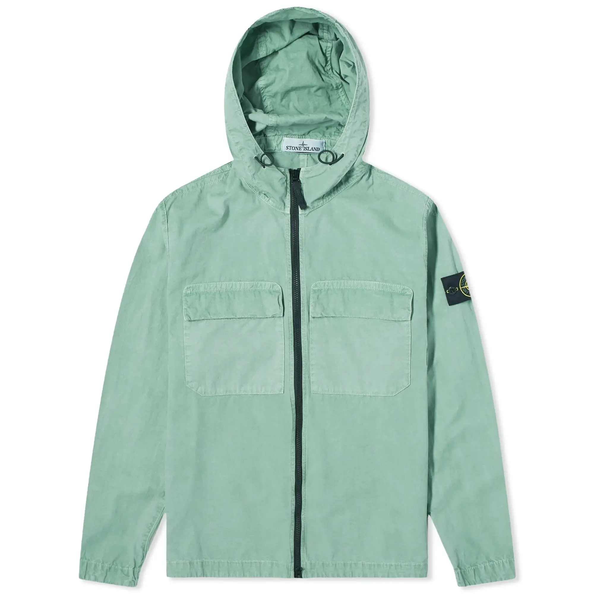 Stone island canvas hooded overshirt sale