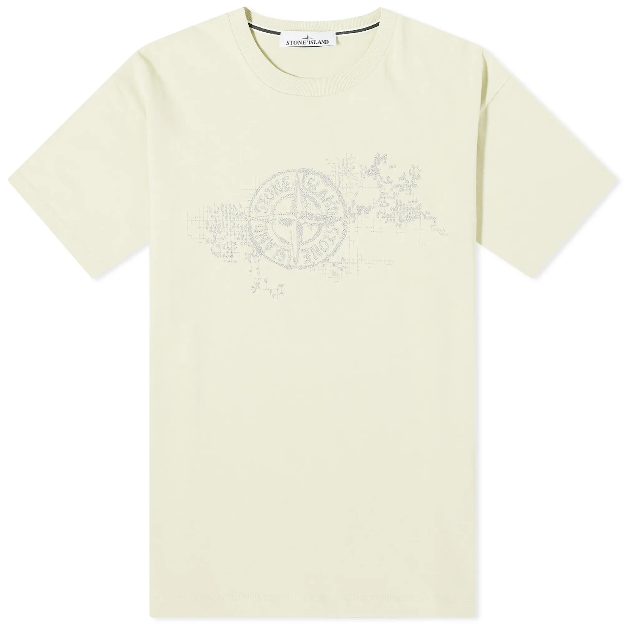 Stone Island Men's Camo Three Badge Print T-Shirt Pistachio