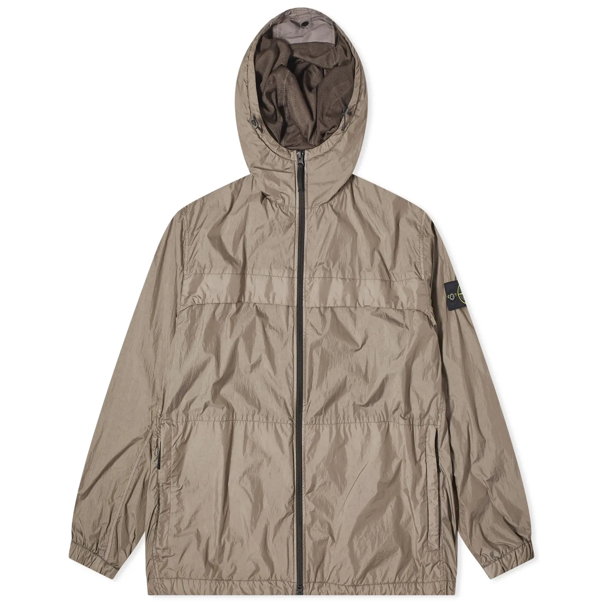 Stone Island Men's Crinkle Reps Hooded Jacket Dove Grey Stone Island Men's Crinkle Reps Hooded Jacket Dove Grey