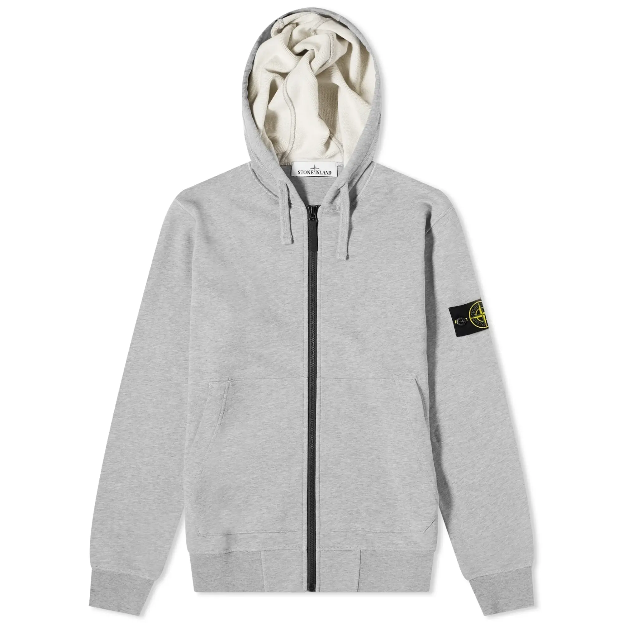 Stone island grey hoodie zip online