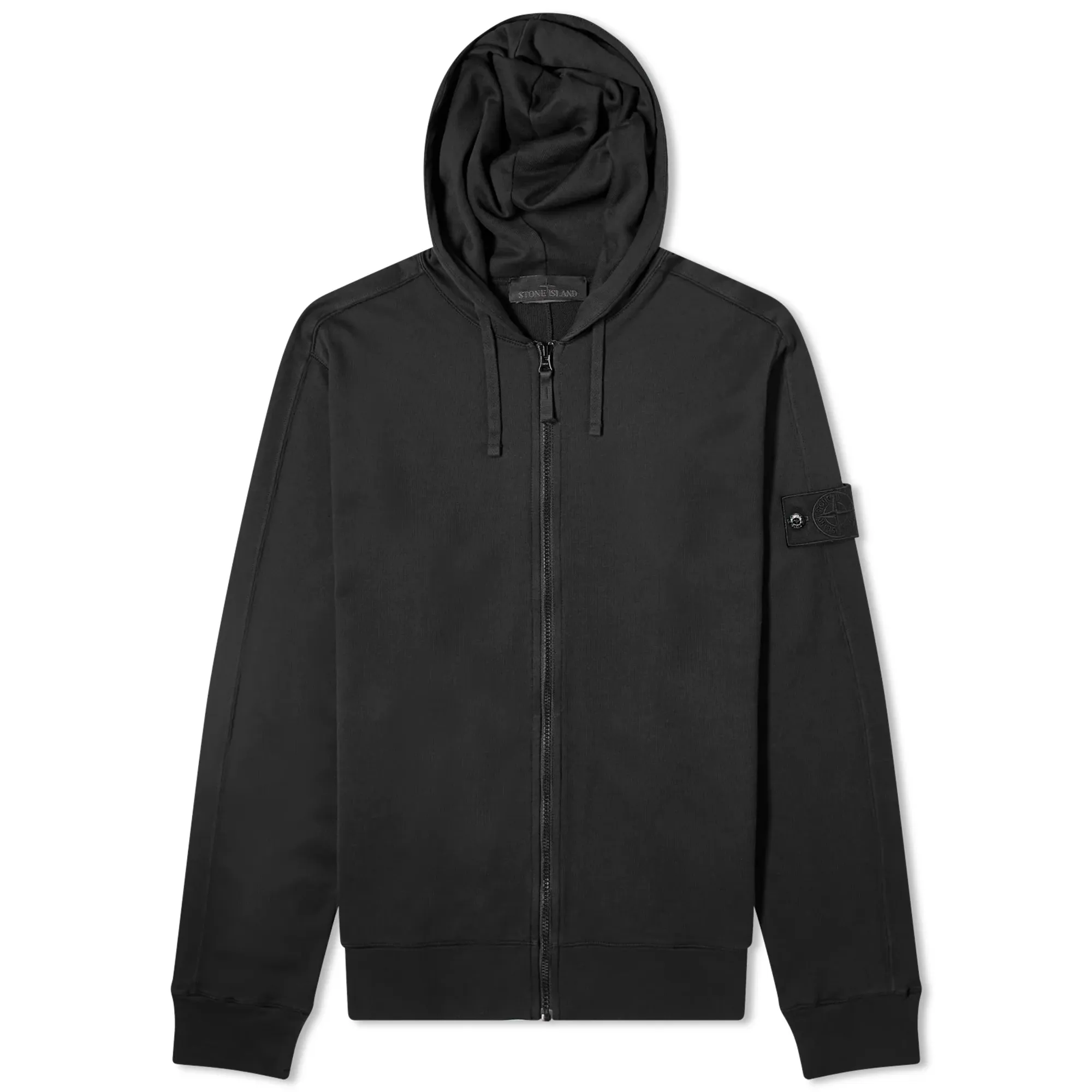 Stone Island Men's Ghost Zip Hoodie Black | 8015669F3-V0029