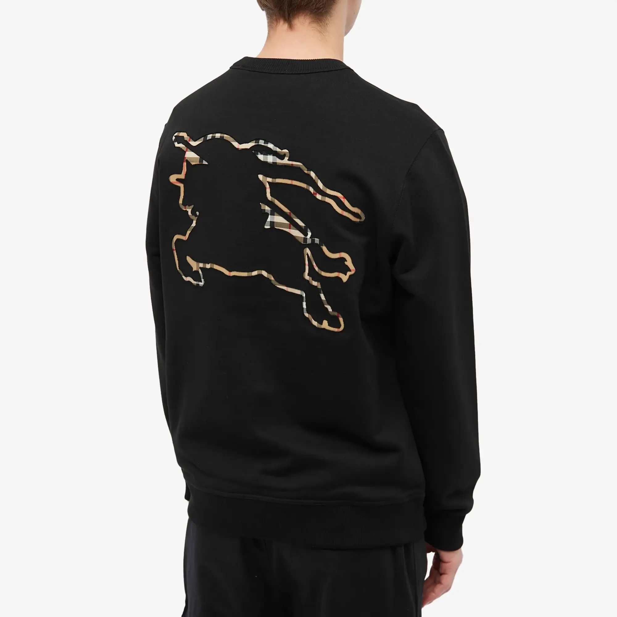 Burberry Men's Bainton Back Logo Crew Sweat Black