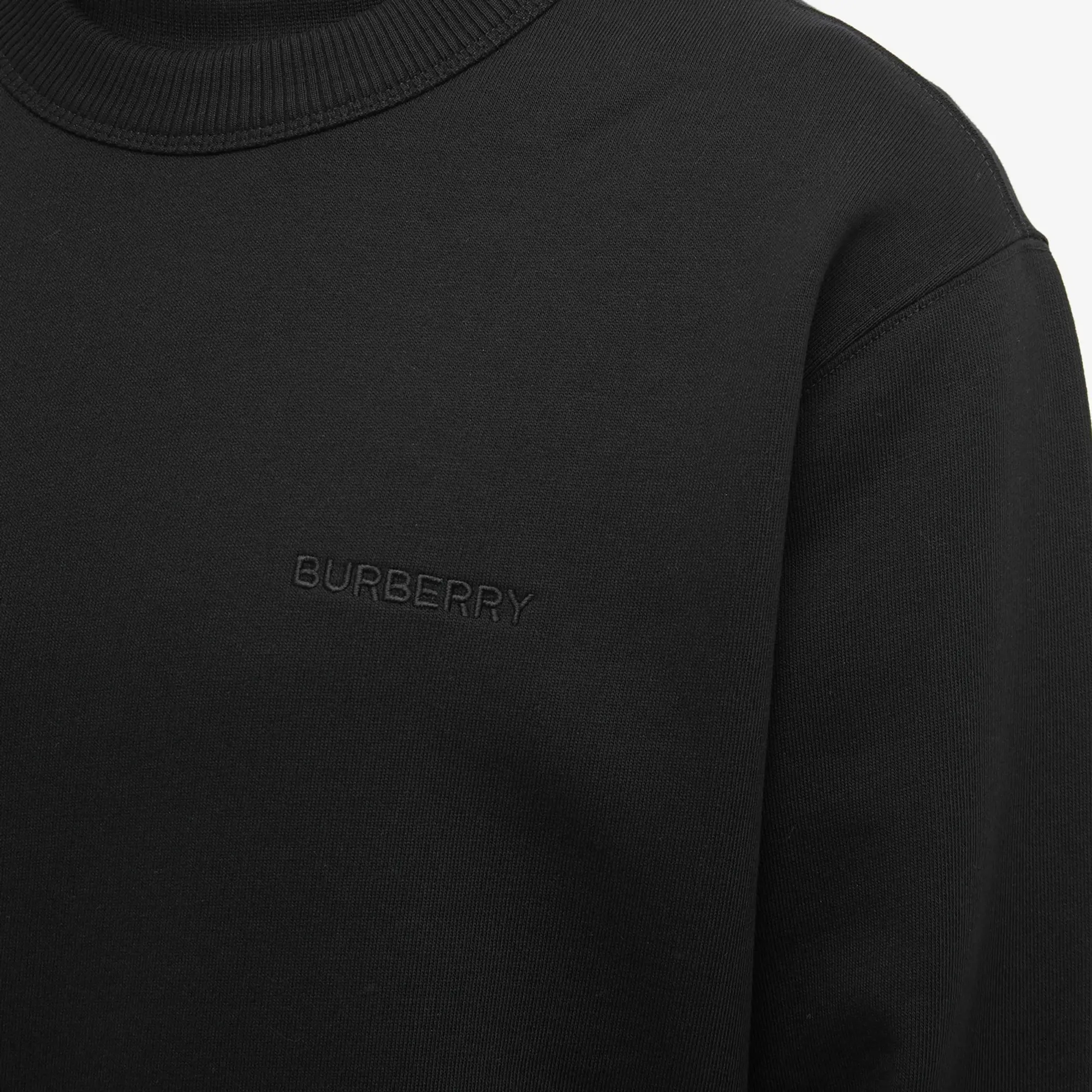 Burberry Men's Bainton Back Logo Crew Sweat Black