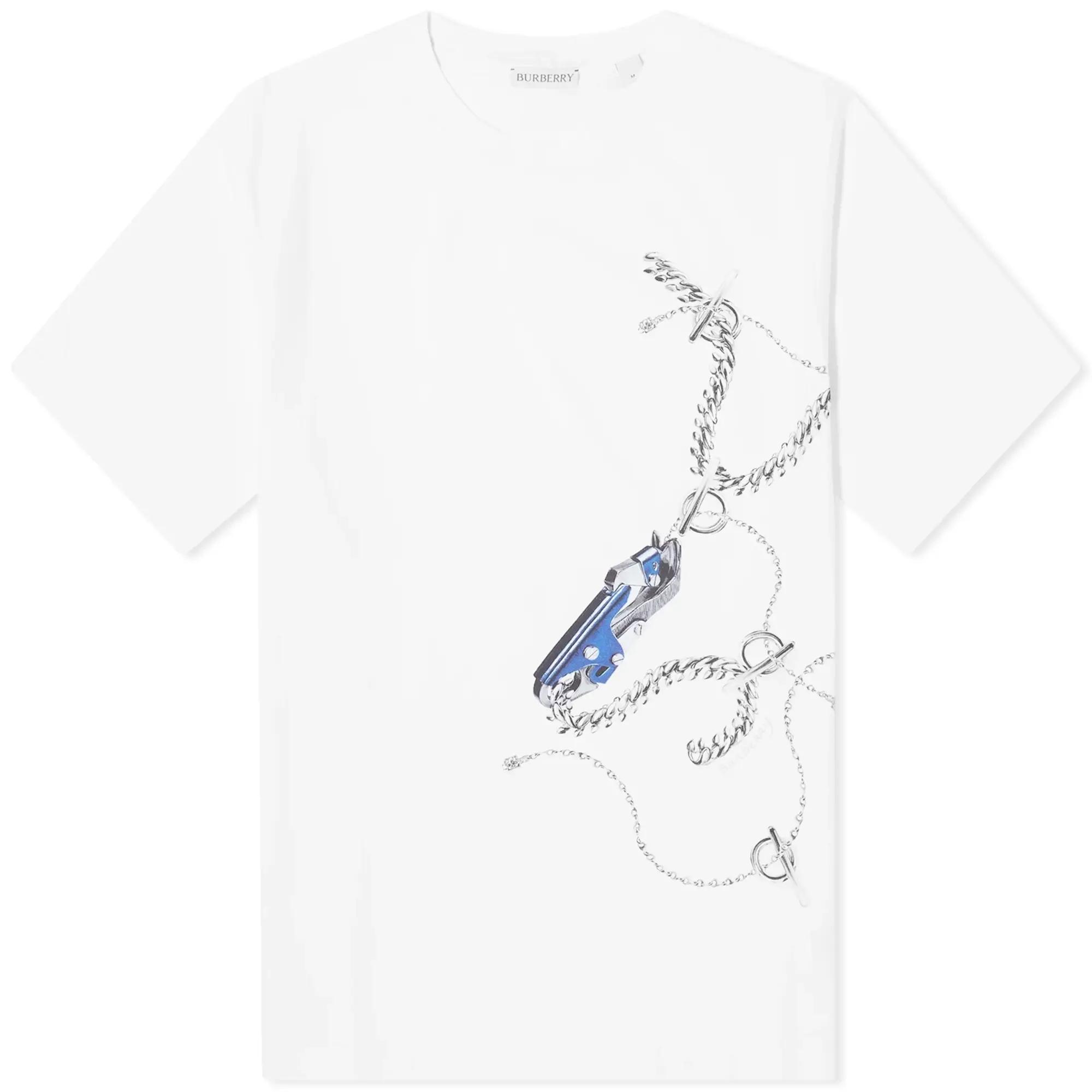 Burberry Men's Chain Print T-Shirt Knight