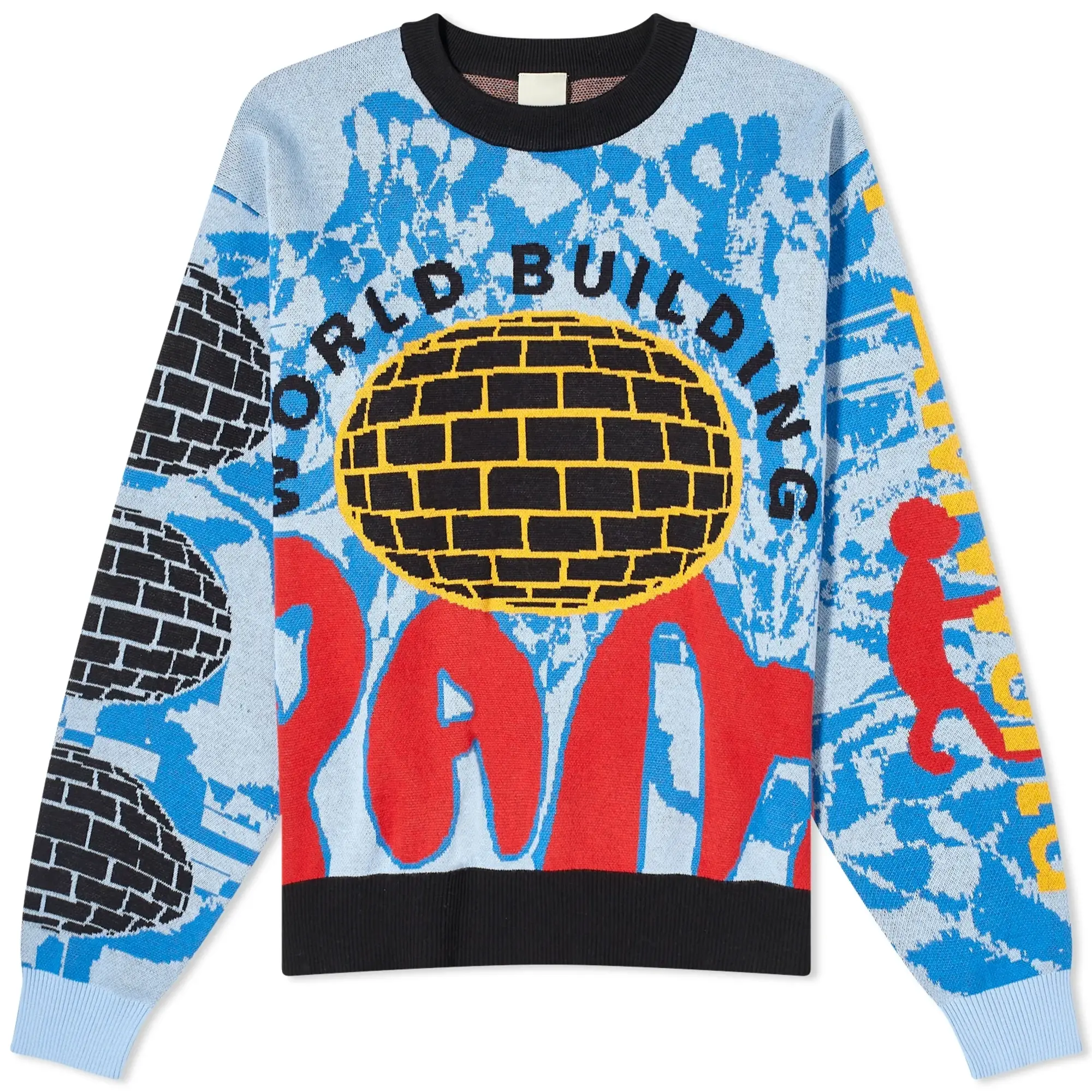 P.A.M. Men's World Building Graphic Jacquard Sweater Multi