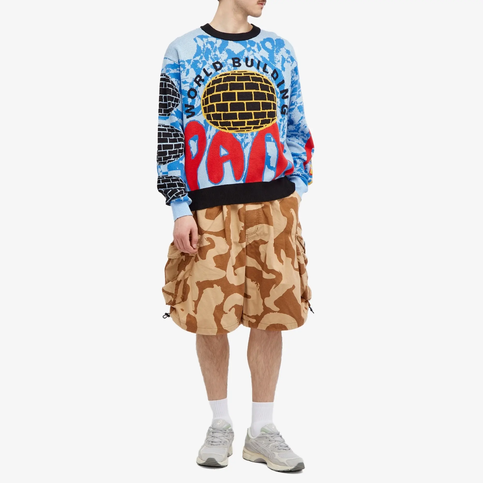P.A.M. Men's World Building Graphic Jacquard Sweater Multi