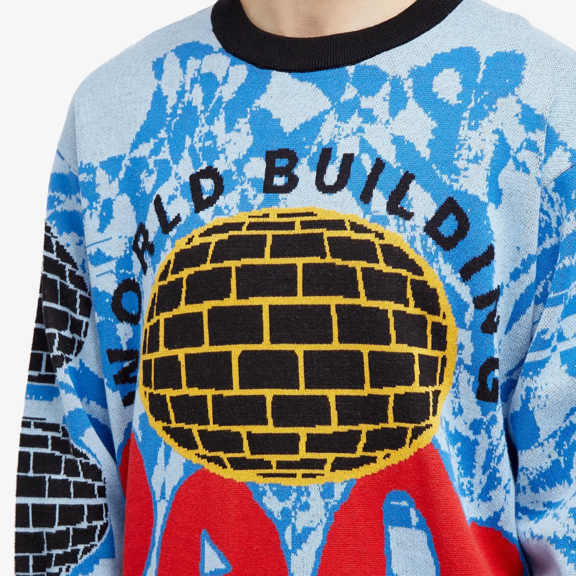 P.A.M. Men's World Building Graphic Jacquard Sweater Multi