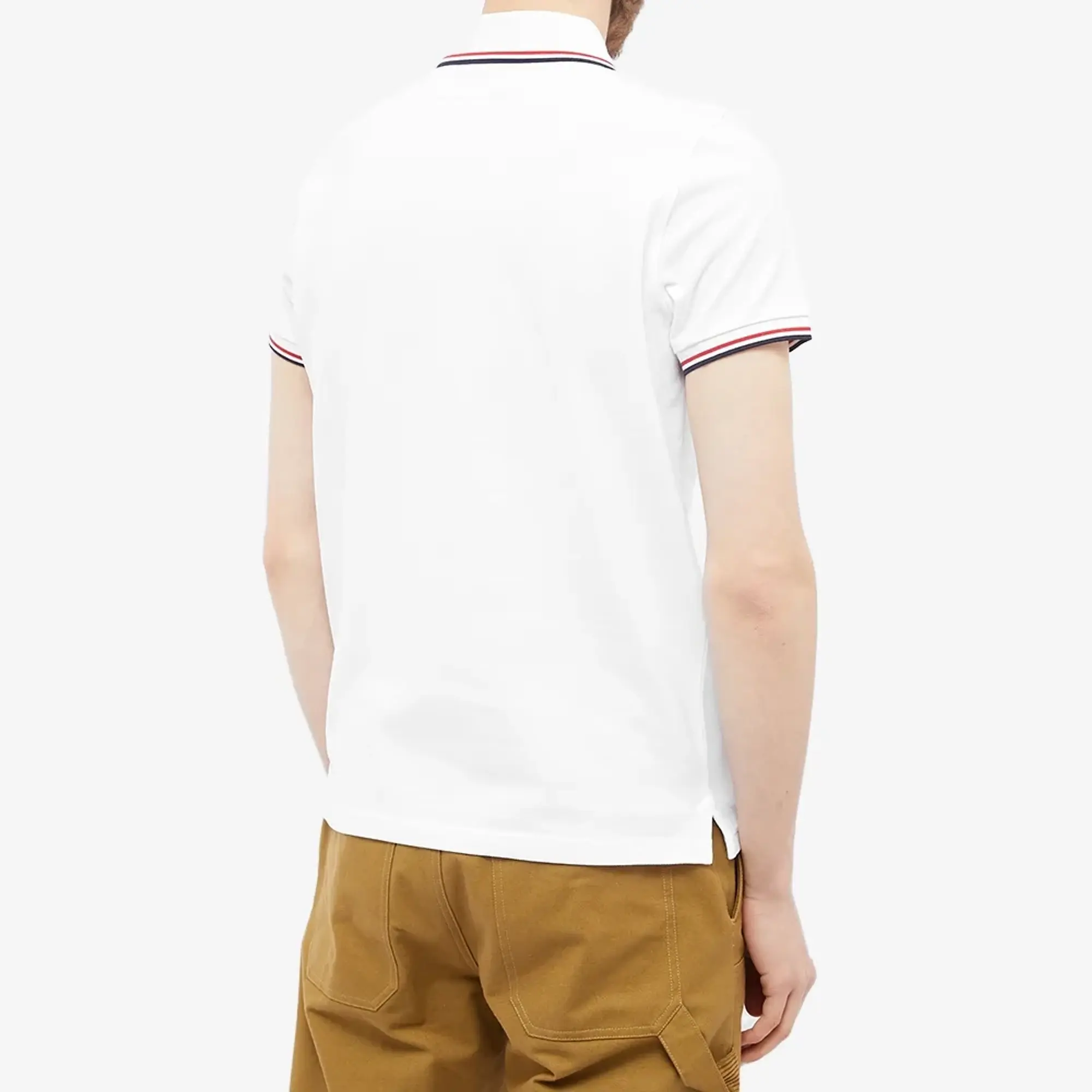 Moncler Men's Classic Logo Polo White