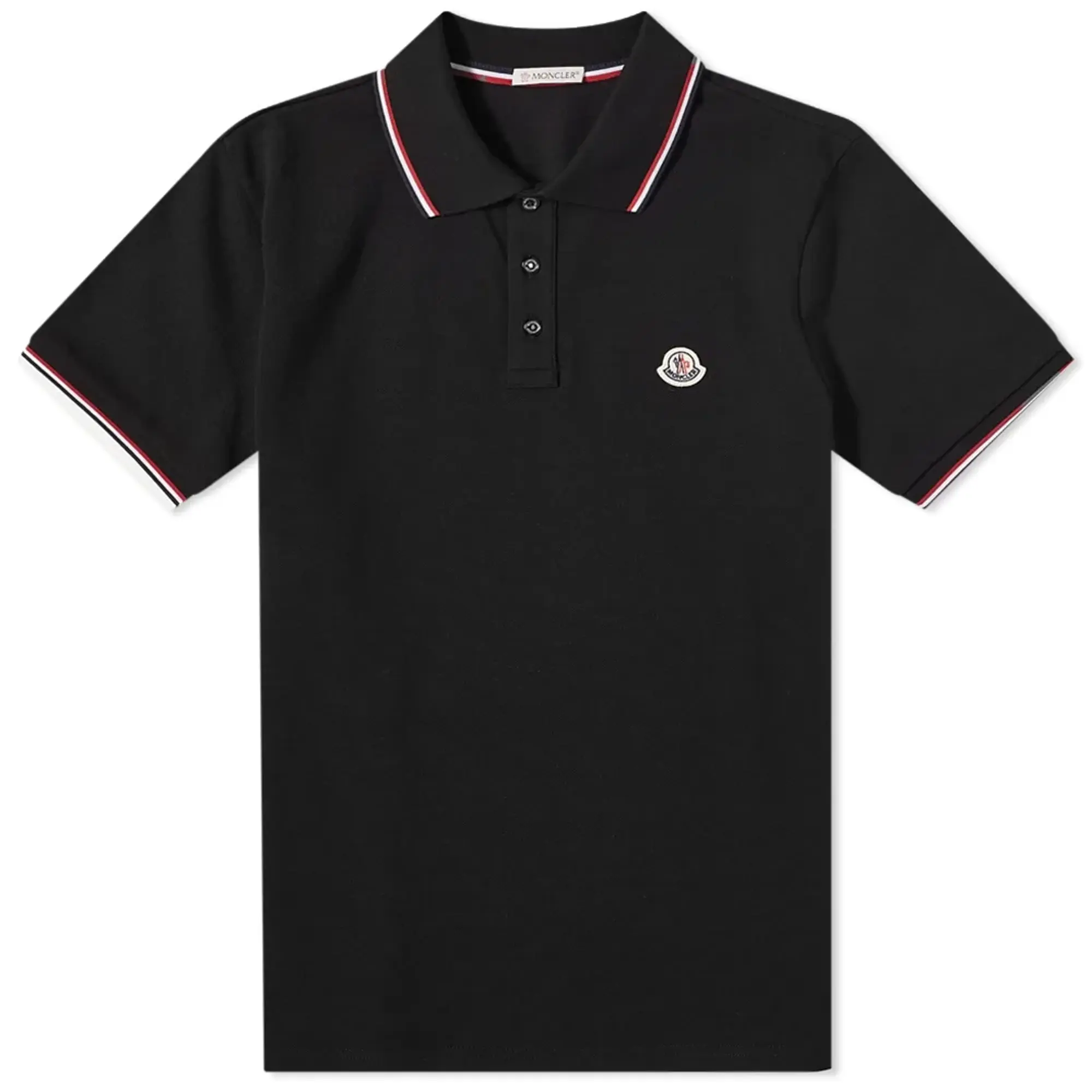 Moncler Men's Classic Logo Polo Black