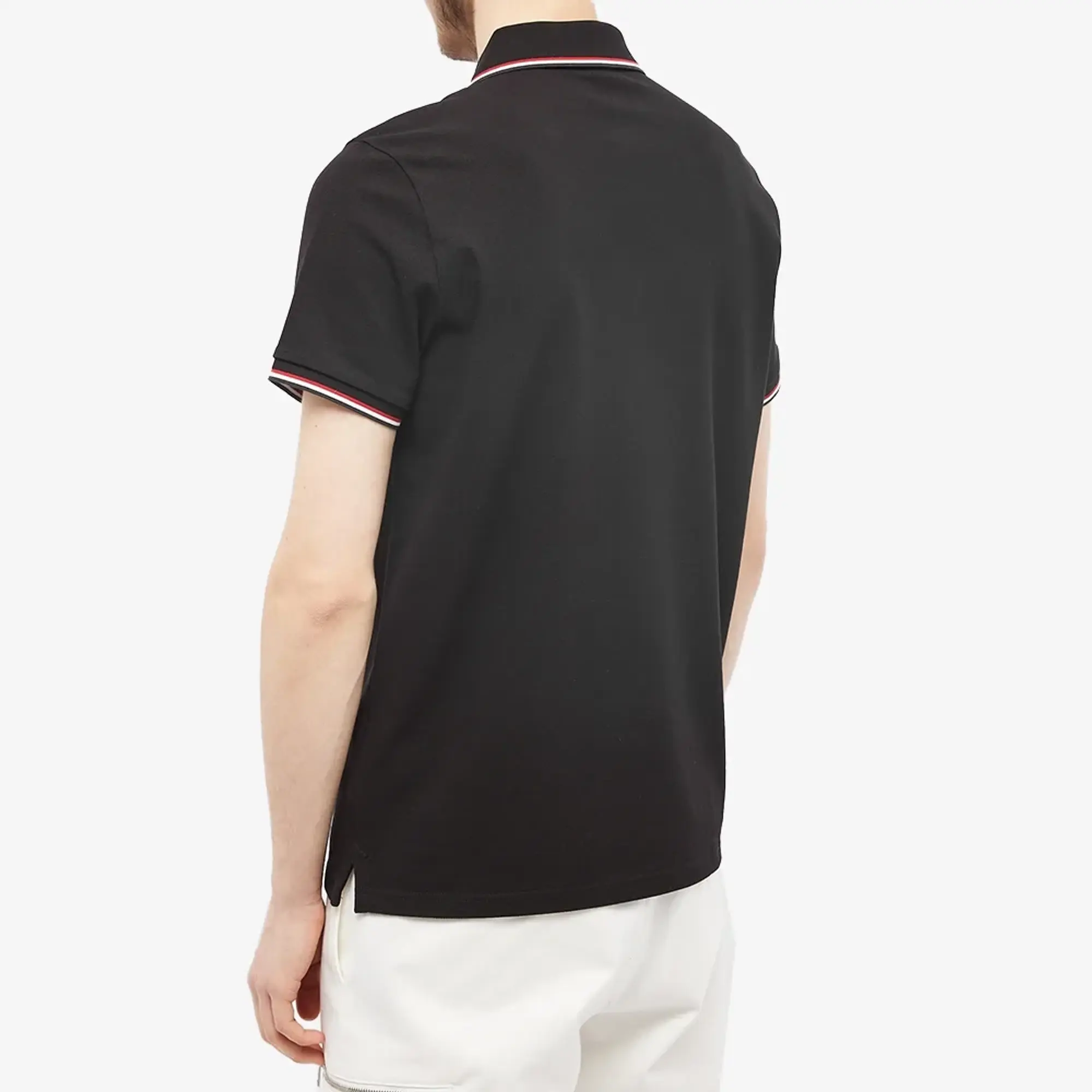 Moncler Men's Classic Logo Polo Black