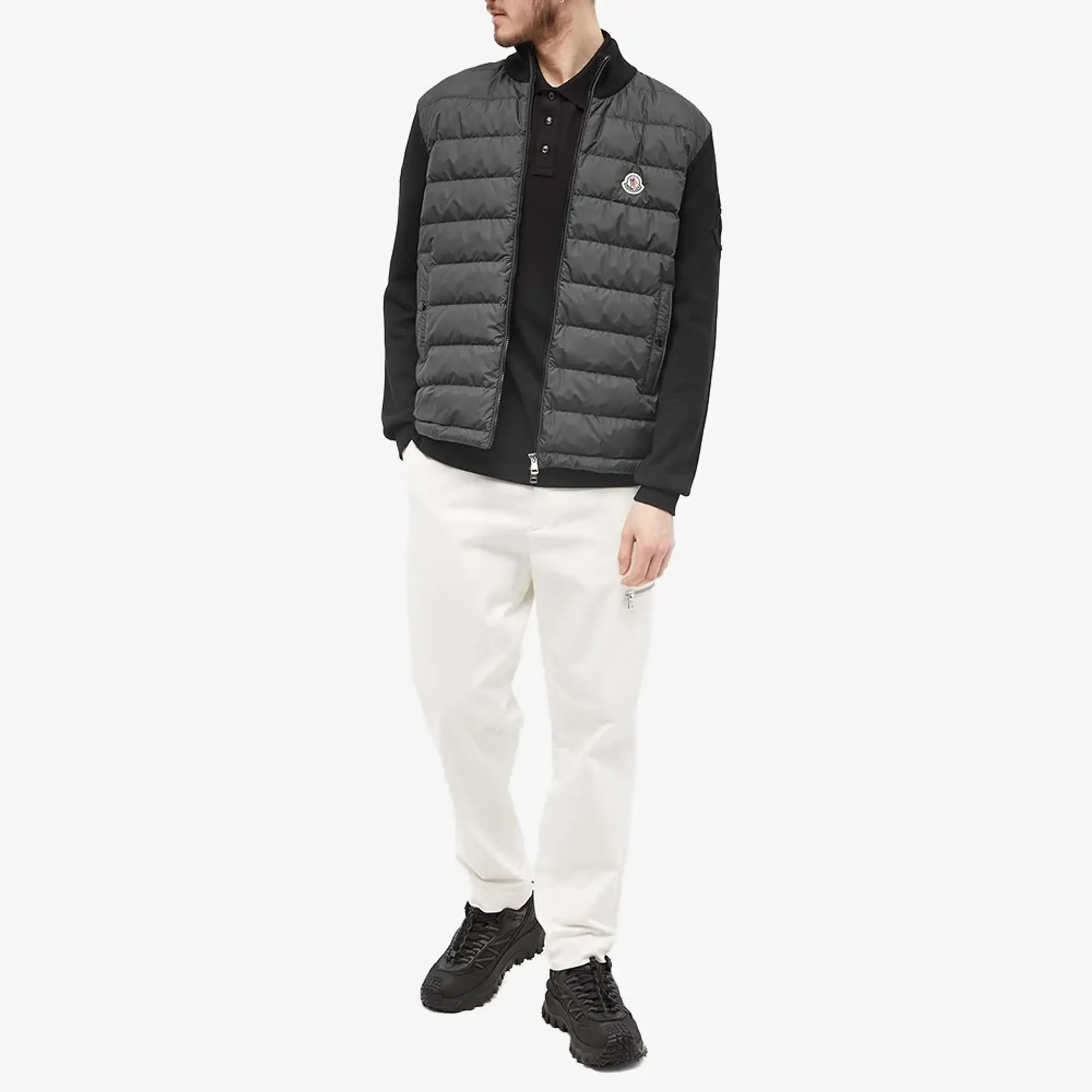 Moncler Men's Classic Logo Polo Black