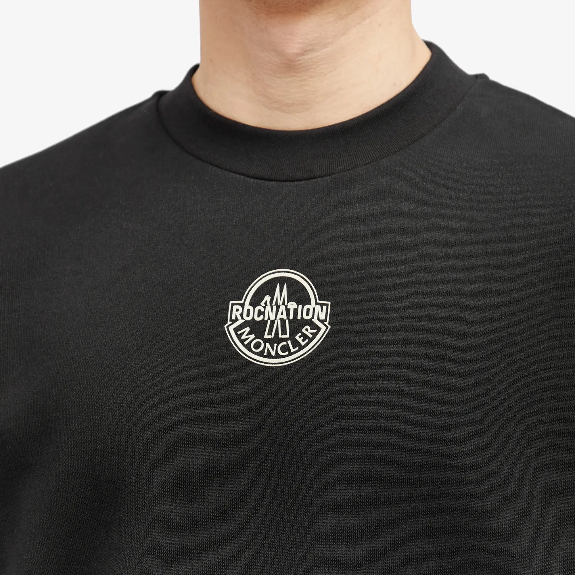 Moncler Men's Genius x Roc Nation Crew Sweat Shirt Black
