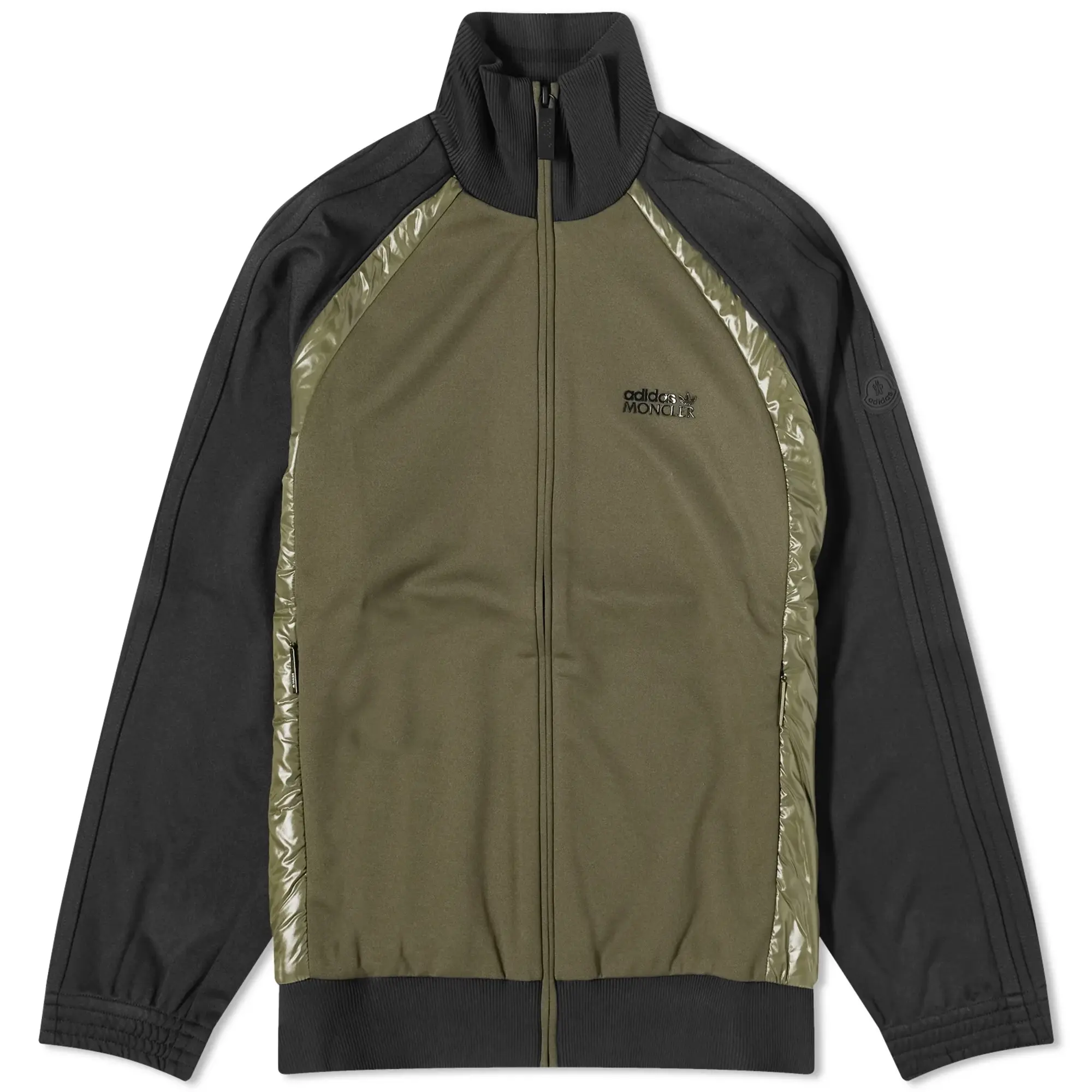 Moncler Men s x adidas Originals Zip Up Knit Track Jacket Black Olive 8G000 M2291 03 F98 FOOTY.COM