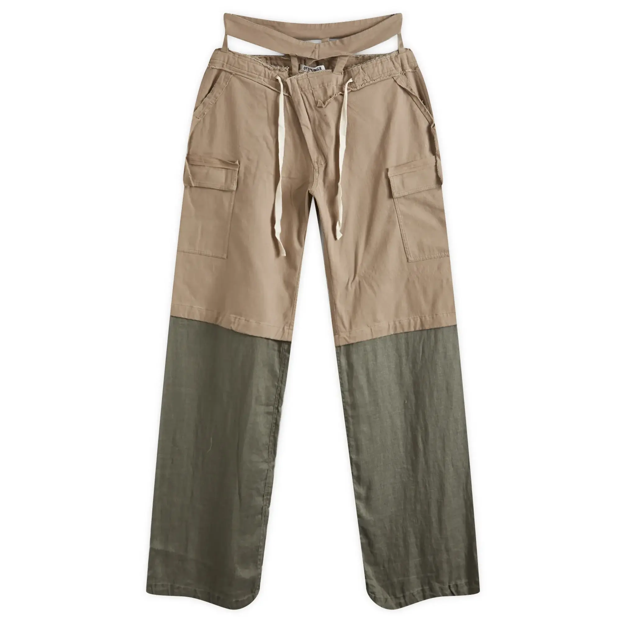 Ottolinger Women's Baggy Cargo Trousers Olive Green