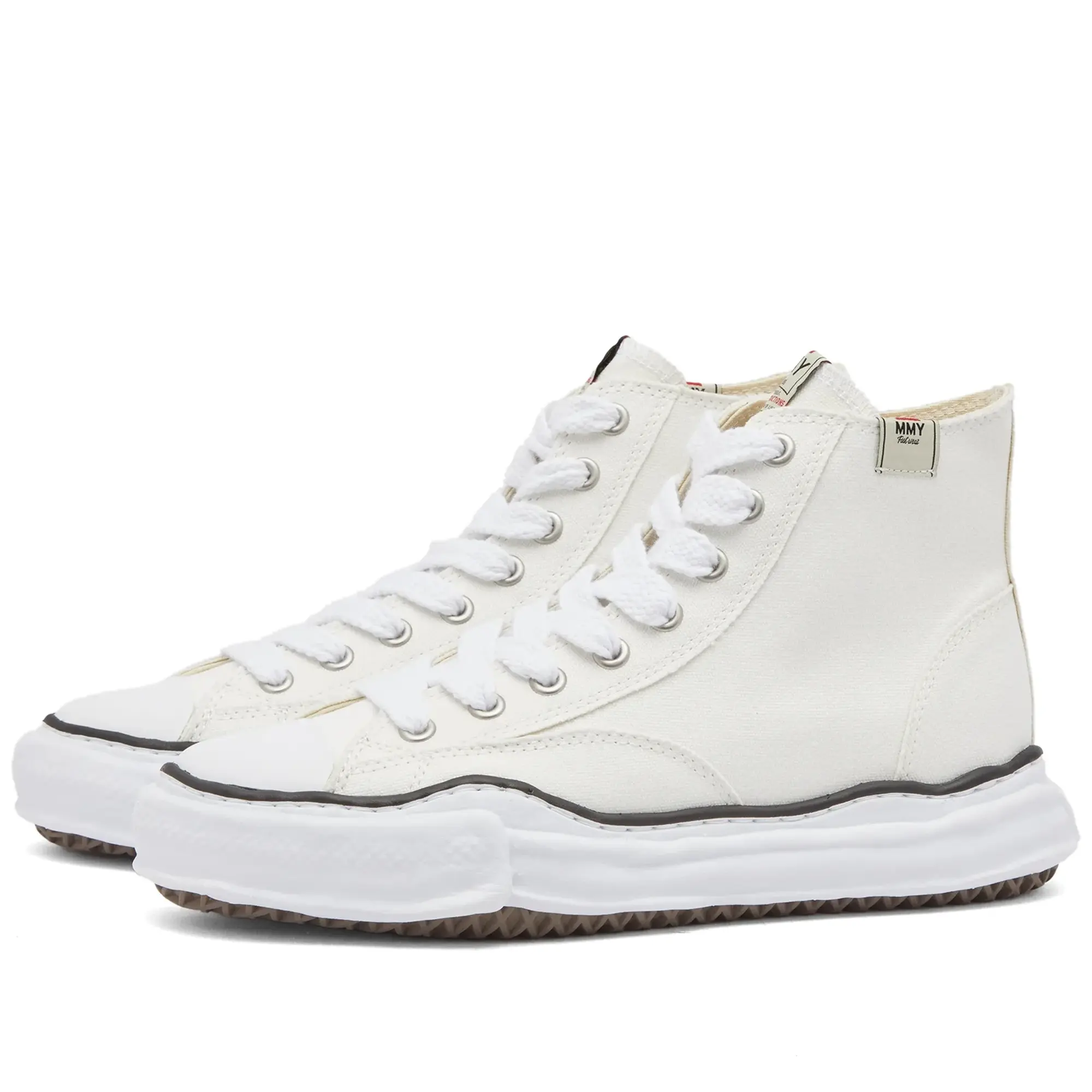 Maison MIHARA YASUHIRO Men's Original Sole Canvas Hi Sneaker White
