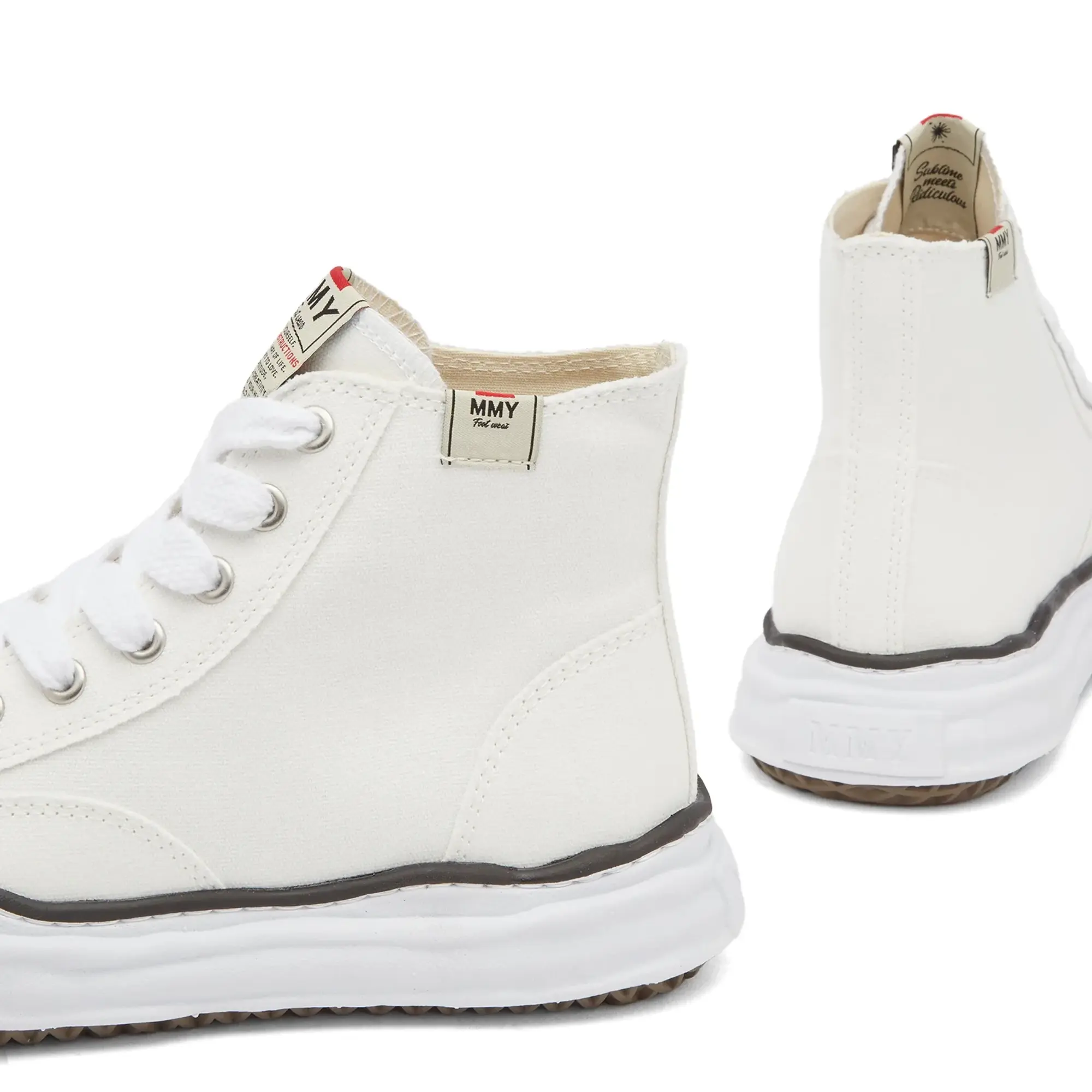Maison MIHARA YASUHIRO Men's Original Sole Canvas Hi Sneaker White