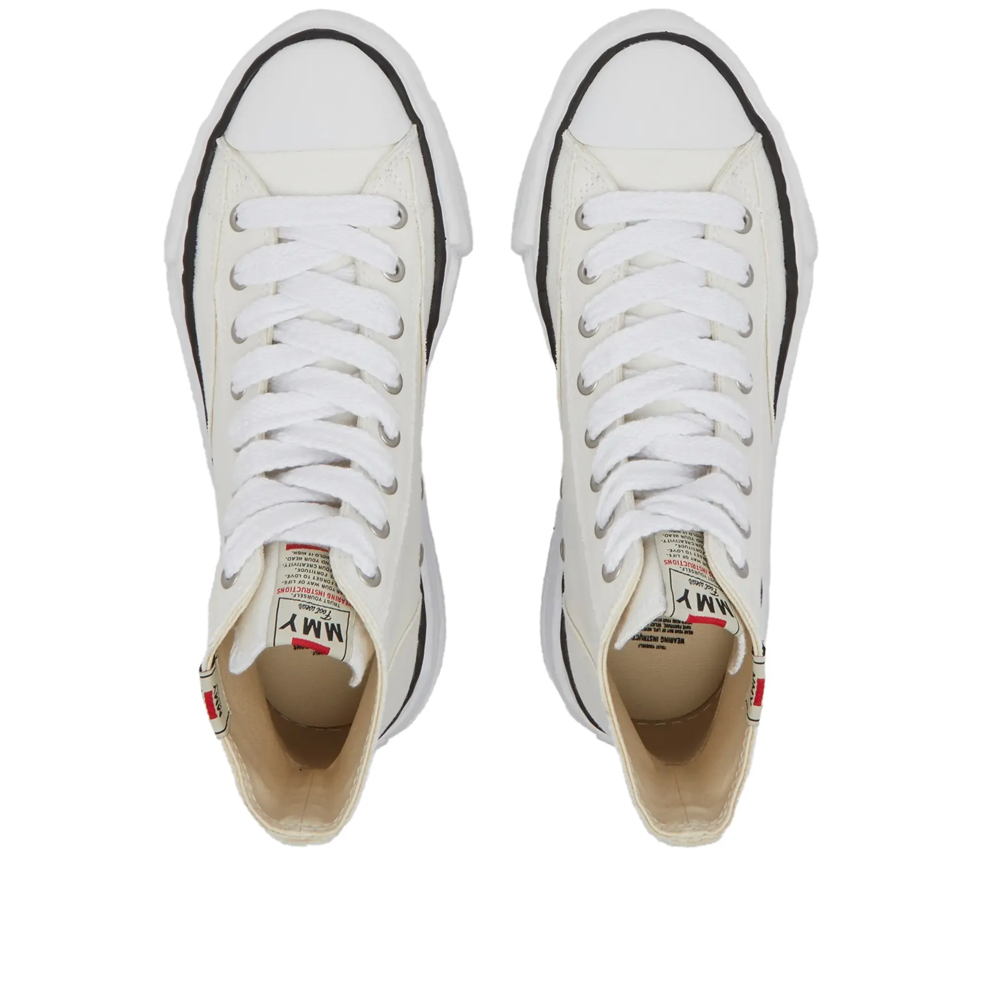 Maison MIHARA YASUHIRO Men's Original Sole Canvas Hi Sneaker White