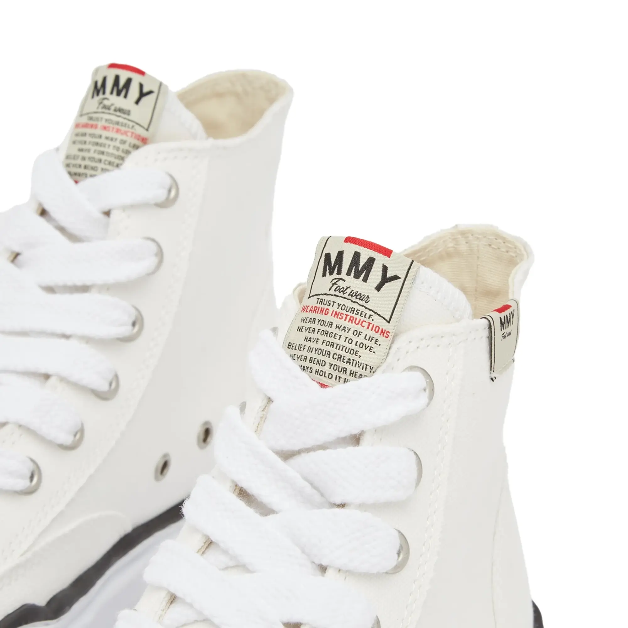 Maison MIHARA YASUHIRO Men's Original Sole Canvas Hi Sneaker White
