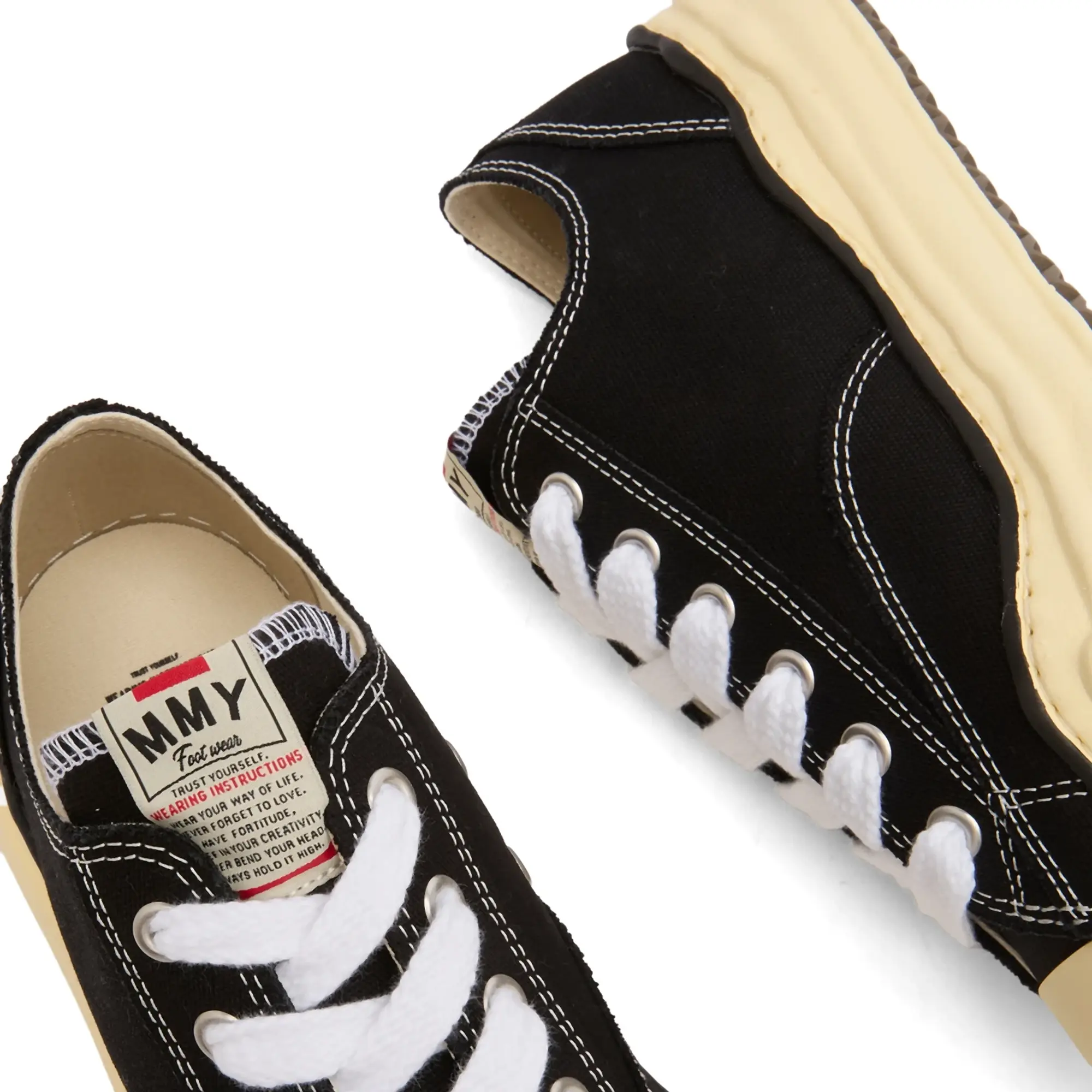 Maison MIHARA YASUHIRO Men's Peterson Original Sole Canvas Low Sneaker Black