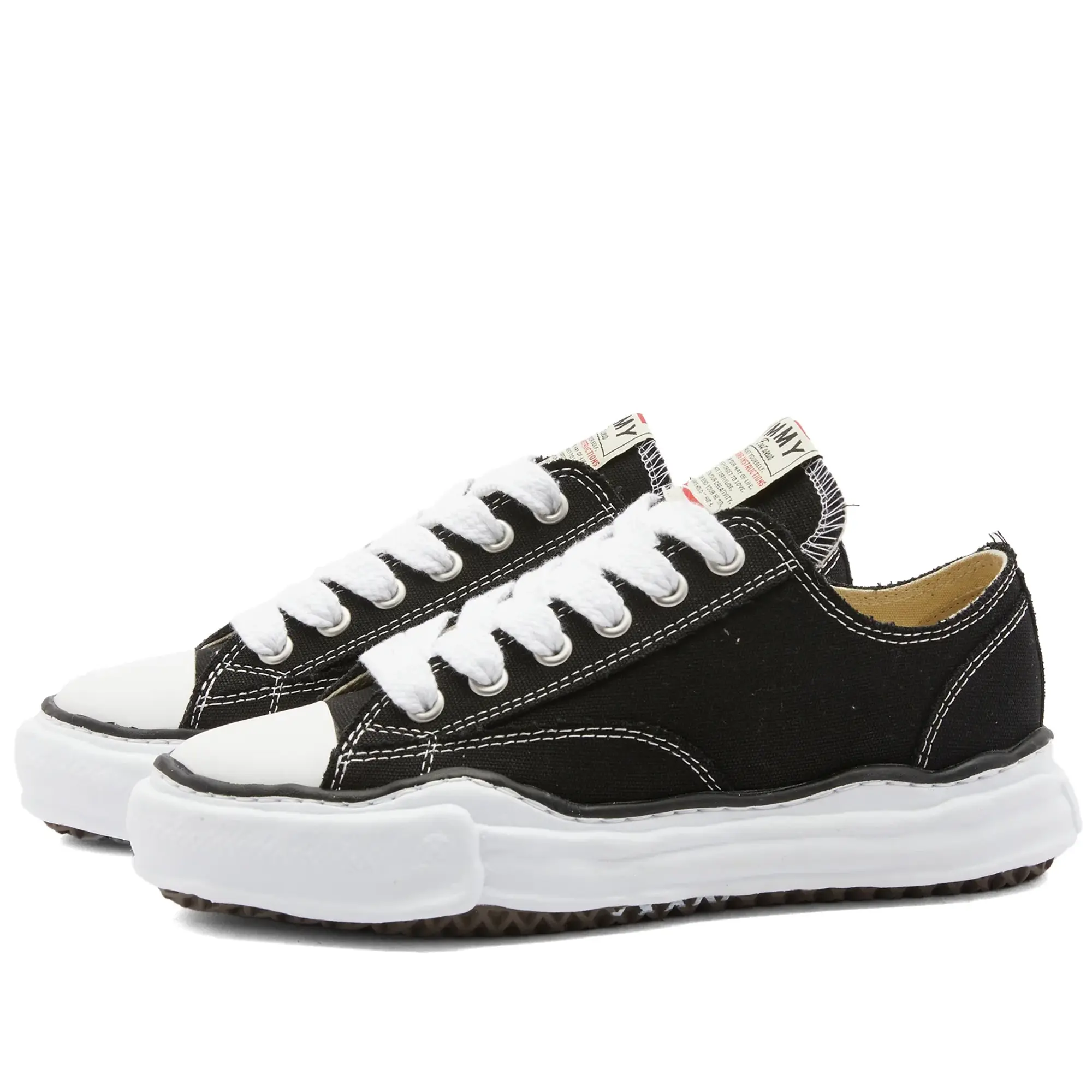 Maison MIHARA YASUHIRO Men's Peterson Original Sole Canvas Low Sneaker Black