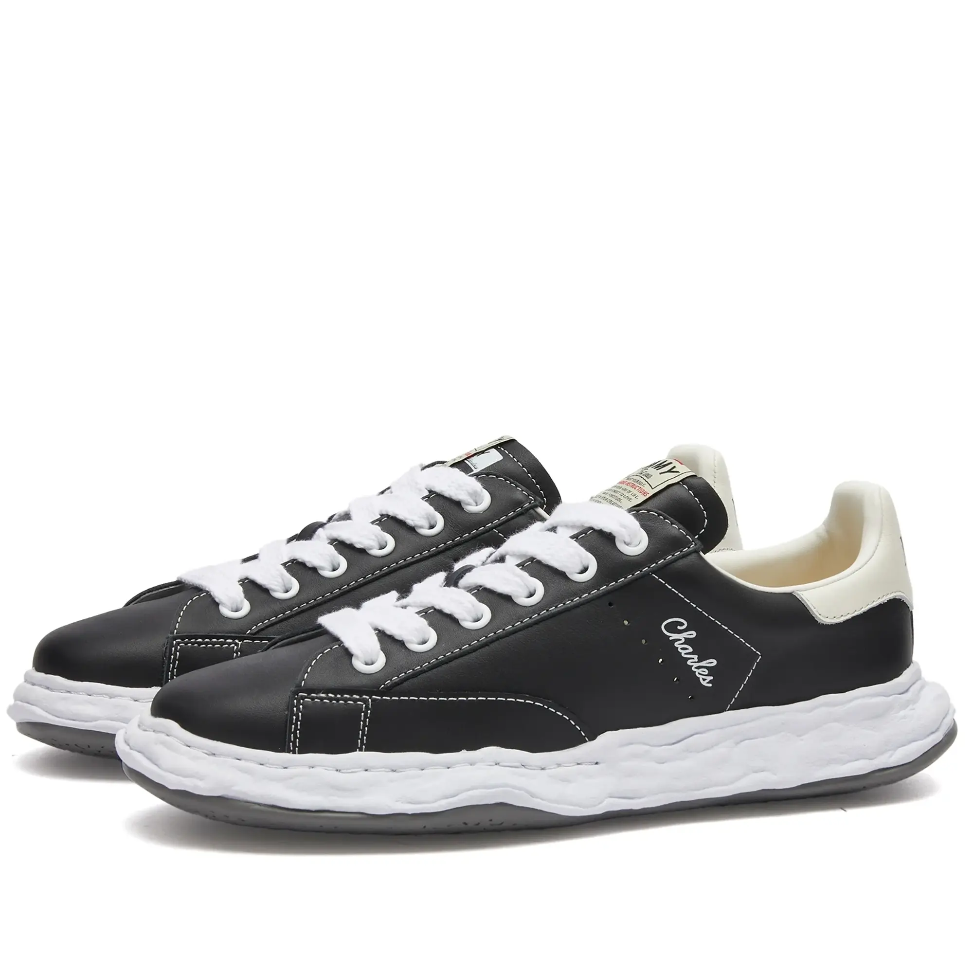 Maison MIHARA YASUHIRO Men's Charles Original Sole Low Leather Sne Black