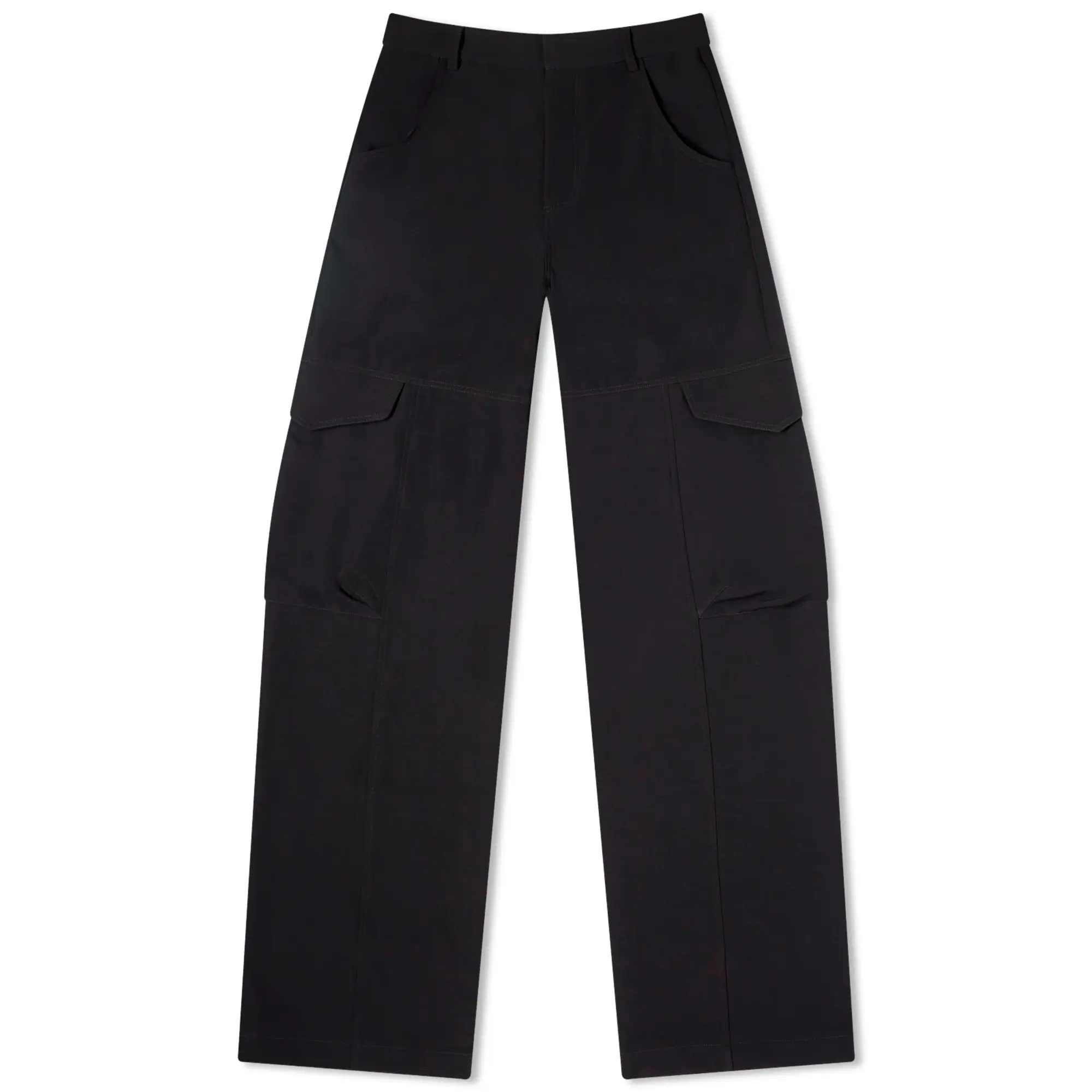 GCDS Women's Fluid Ultracargo Trousers Nero