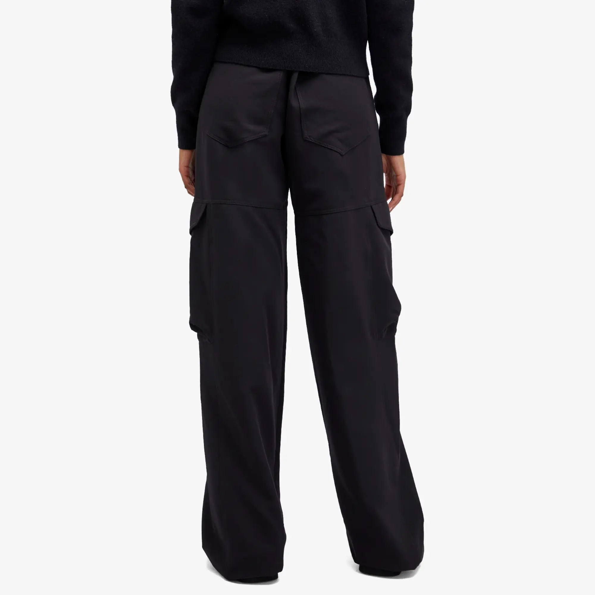 GCDS Women's Fluid Ultracargo Trousers Nero