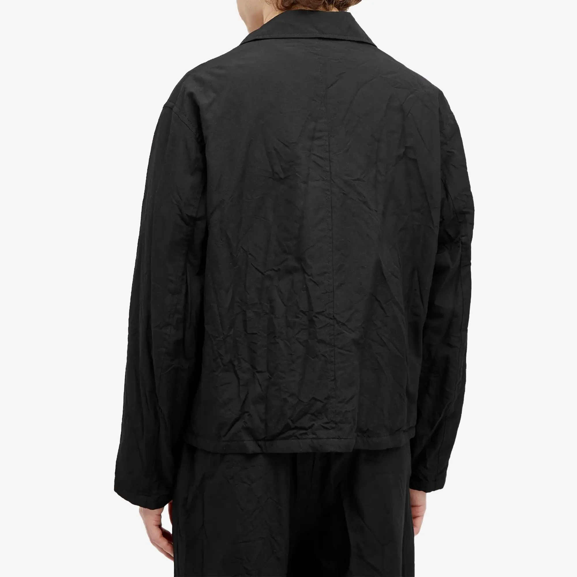 Auralee Men's Wool Poplin Jacket Black