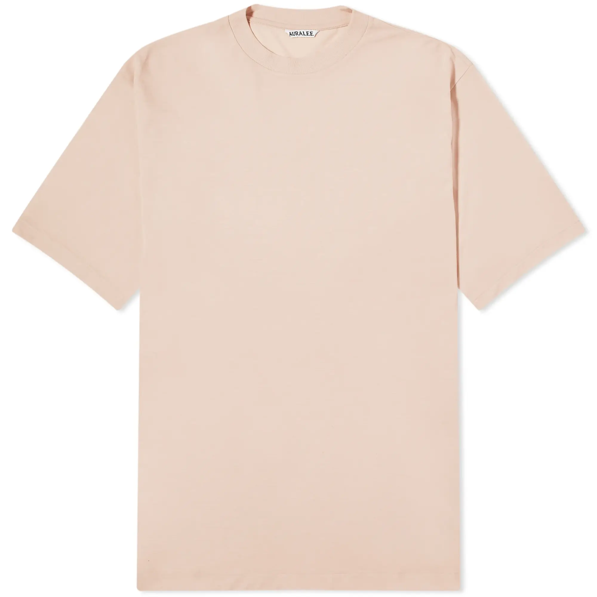 Auralee Men's Super Soft Wool Jersey T-Shirt Light Pink