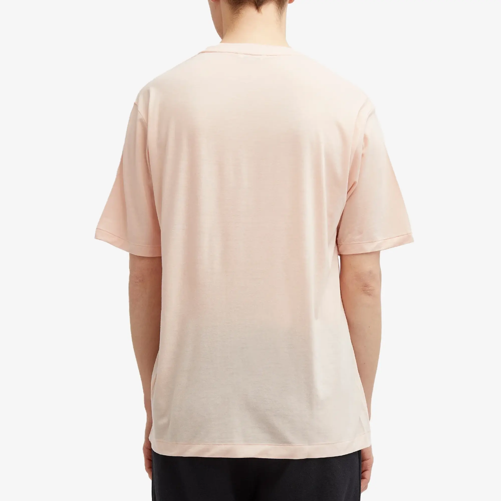 Auralee Men's Super Soft Wool Jersey T-Shirt Light Pink