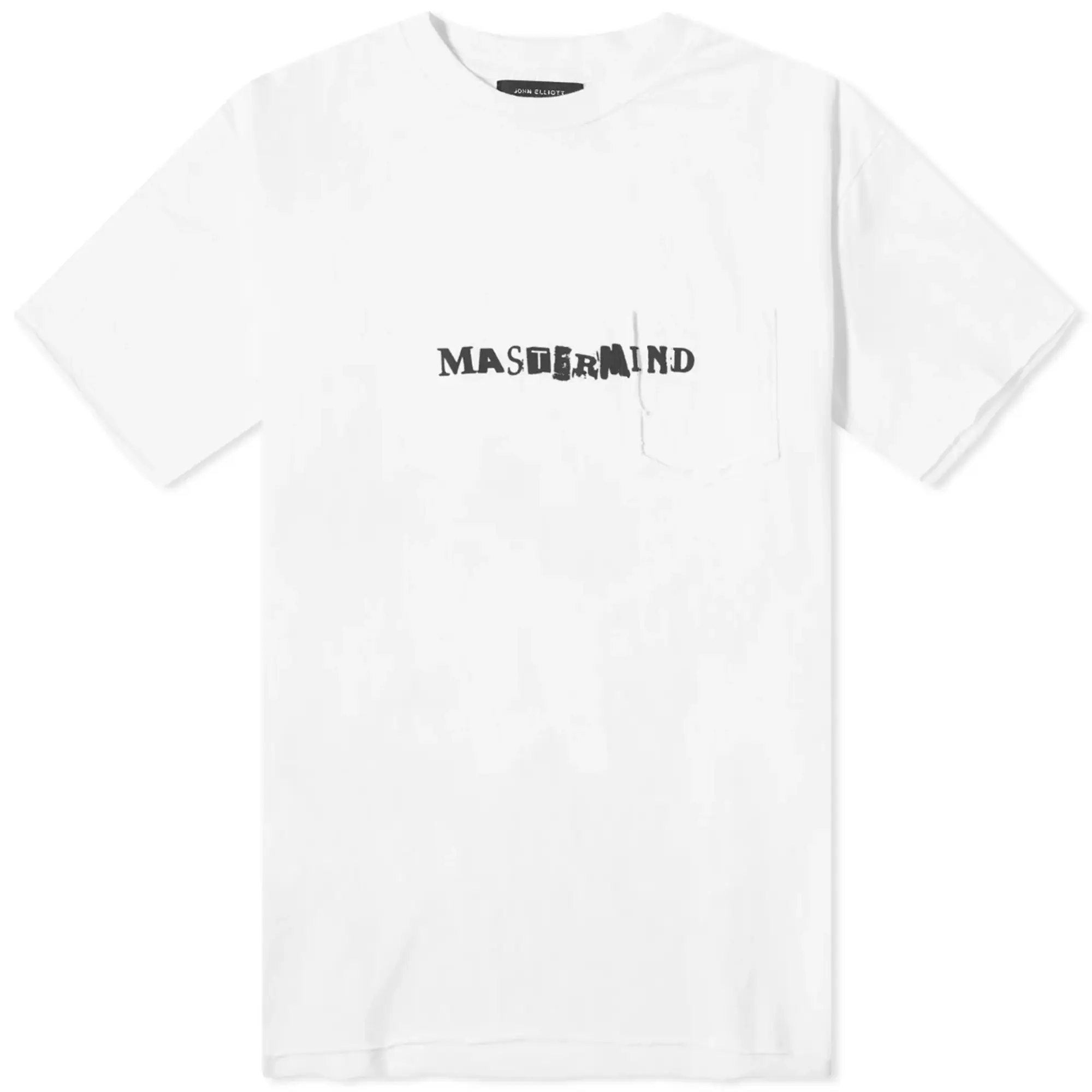 John Elliott Men's x MASTERMIND JAPAN Distress Lucky Pocket T-Shir White