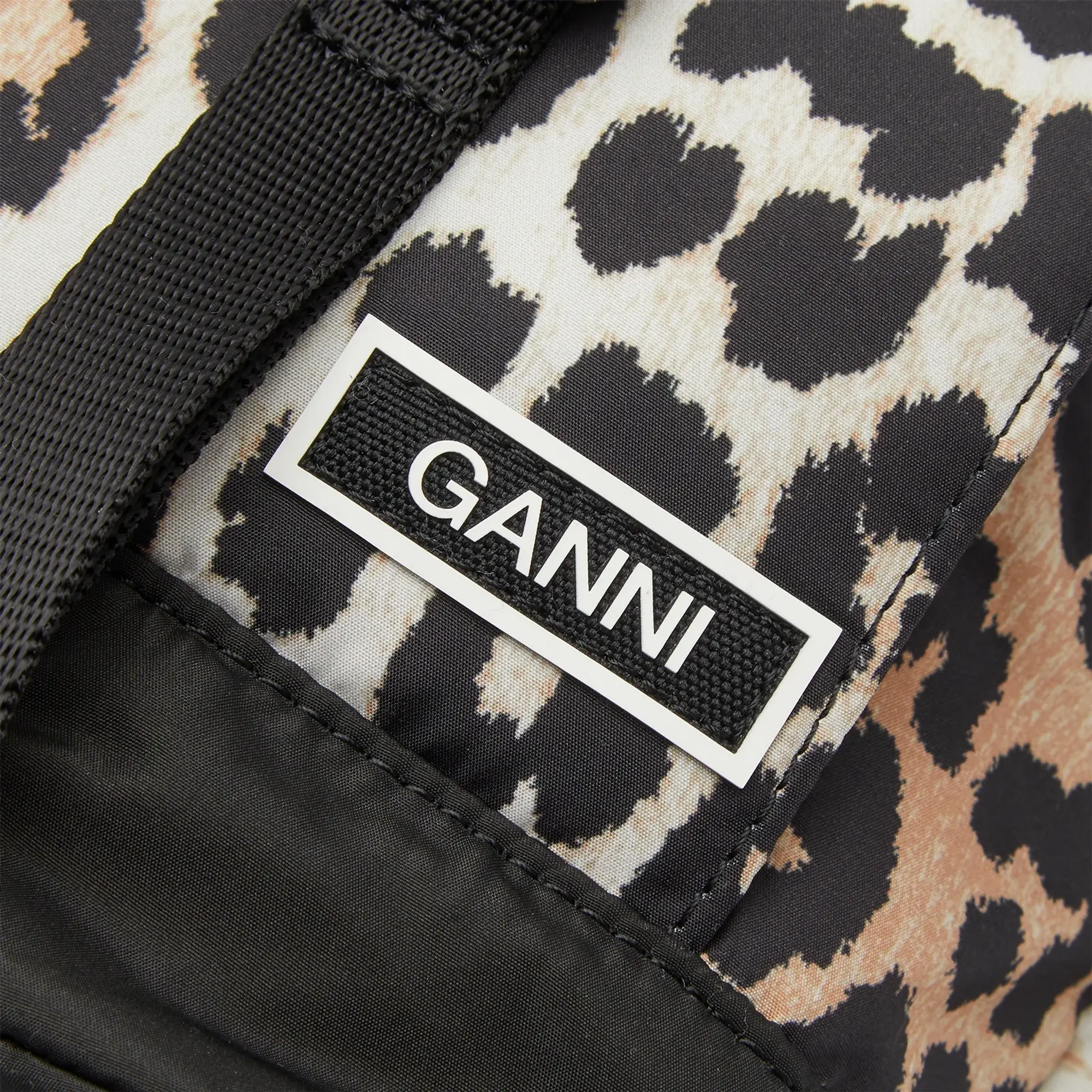 GANNI Women's Recycled Tech Backpack Leopard