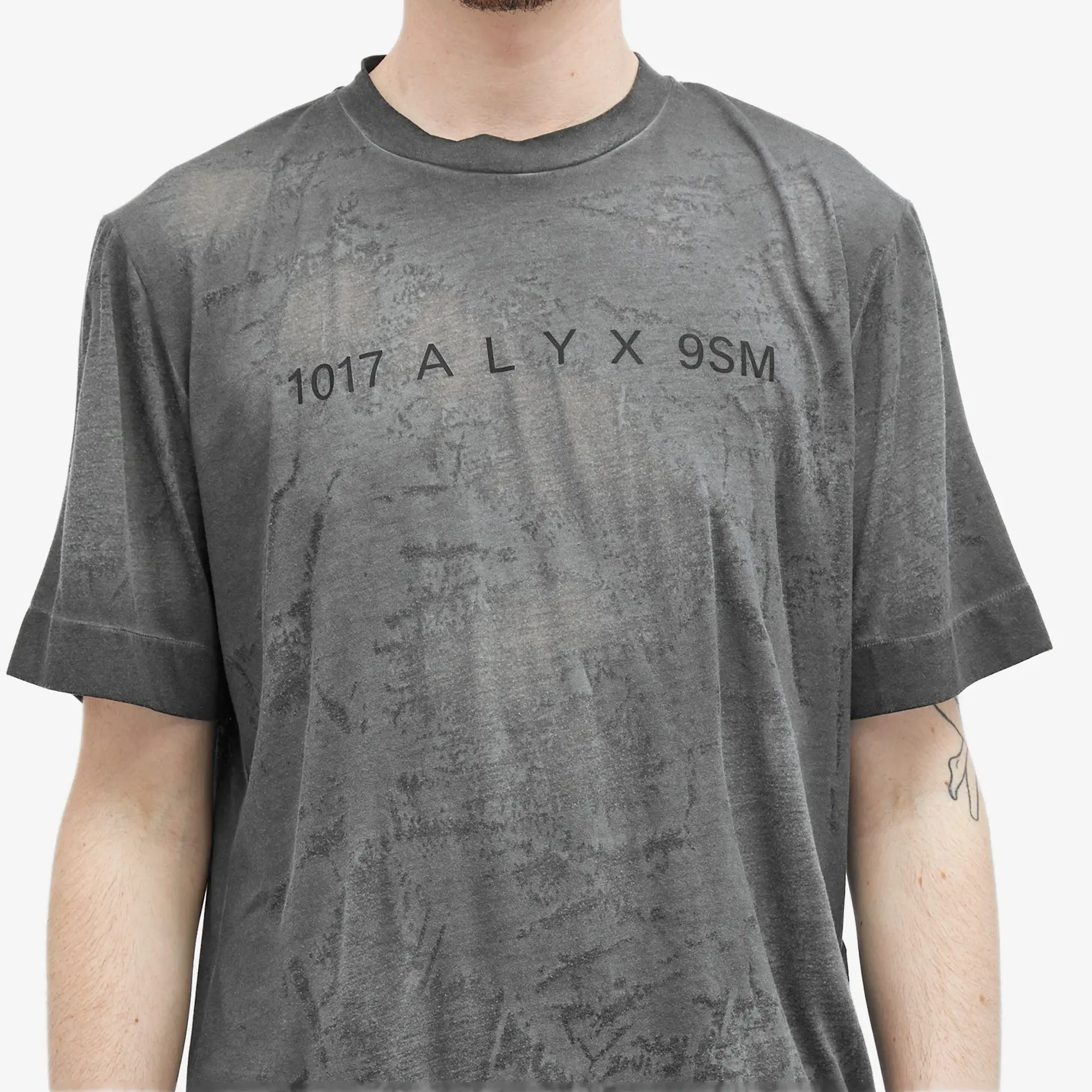 1017 ALYX 9SM Men's Transluscent Graphic T-Shirt Black