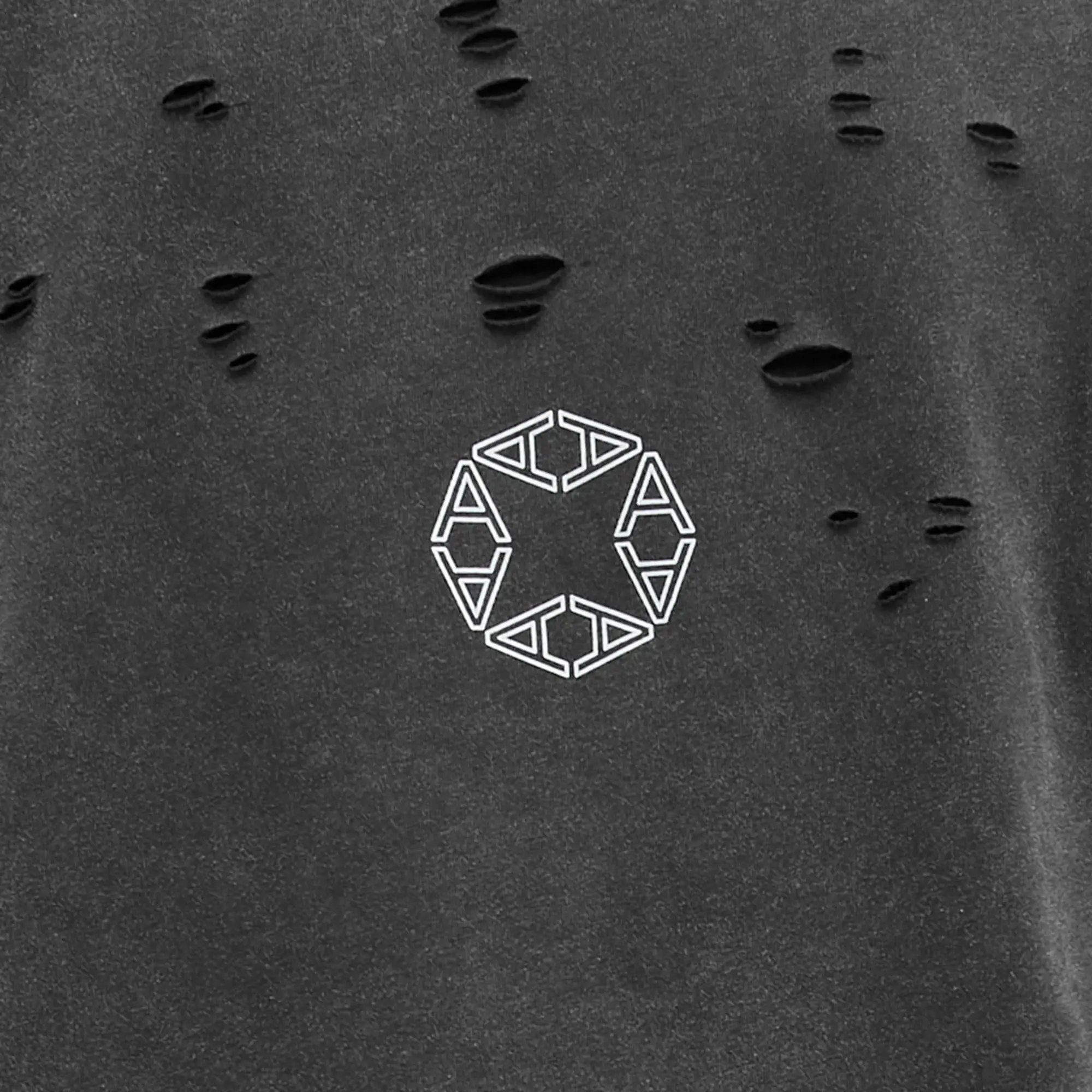 1017 ALYX 9SM Men's Double Sleeve Laser Cut Logo T-Shirt Washed Black