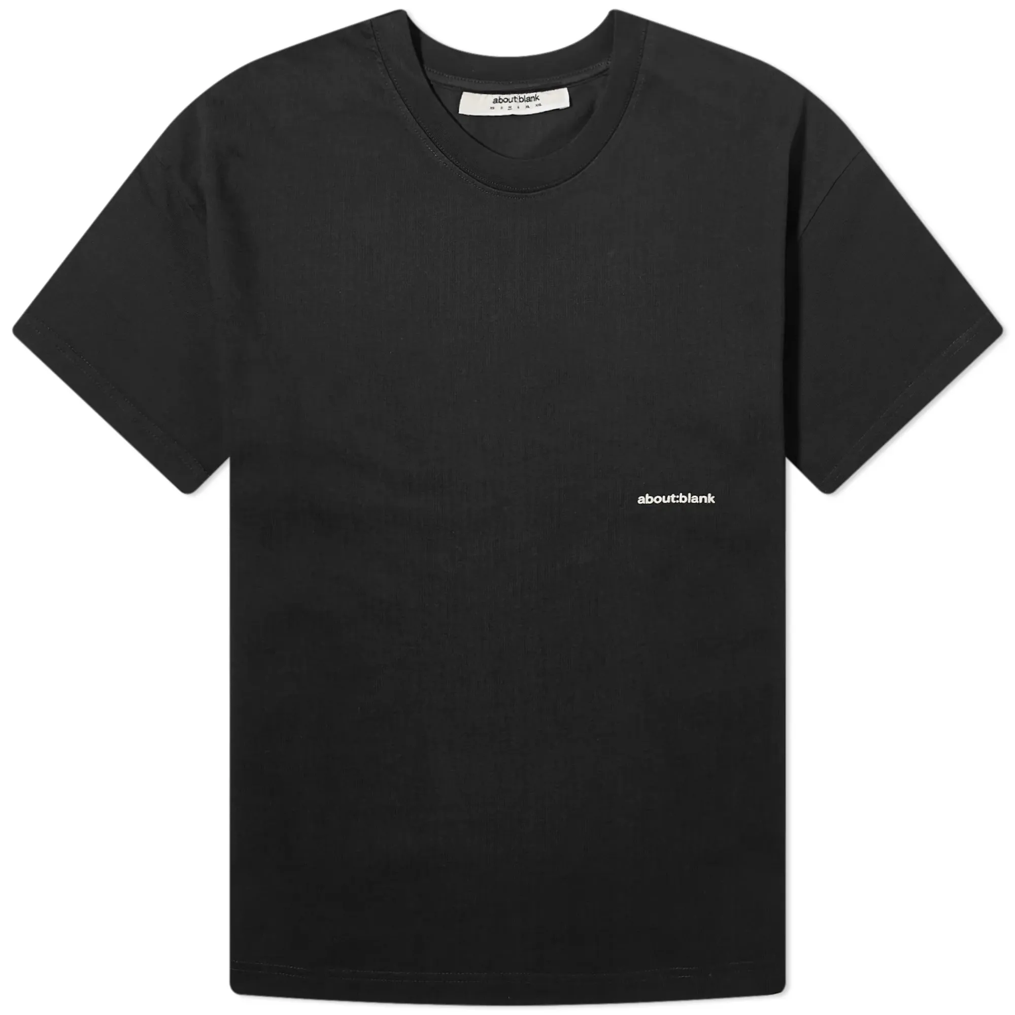 about:blank Men's Box Logo T-Shirt Black/Ecru