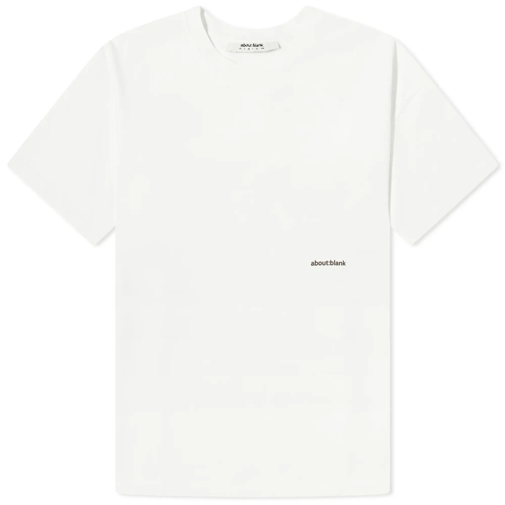 about:blank Men's Box Logo T-Shirt Oat/Black
