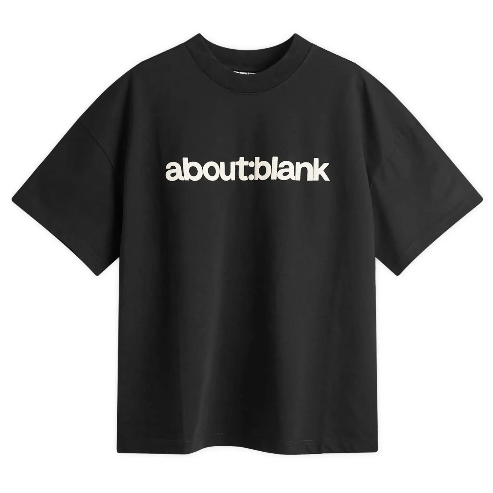 about:blank Men's Block T-Shirt Black/Ecru