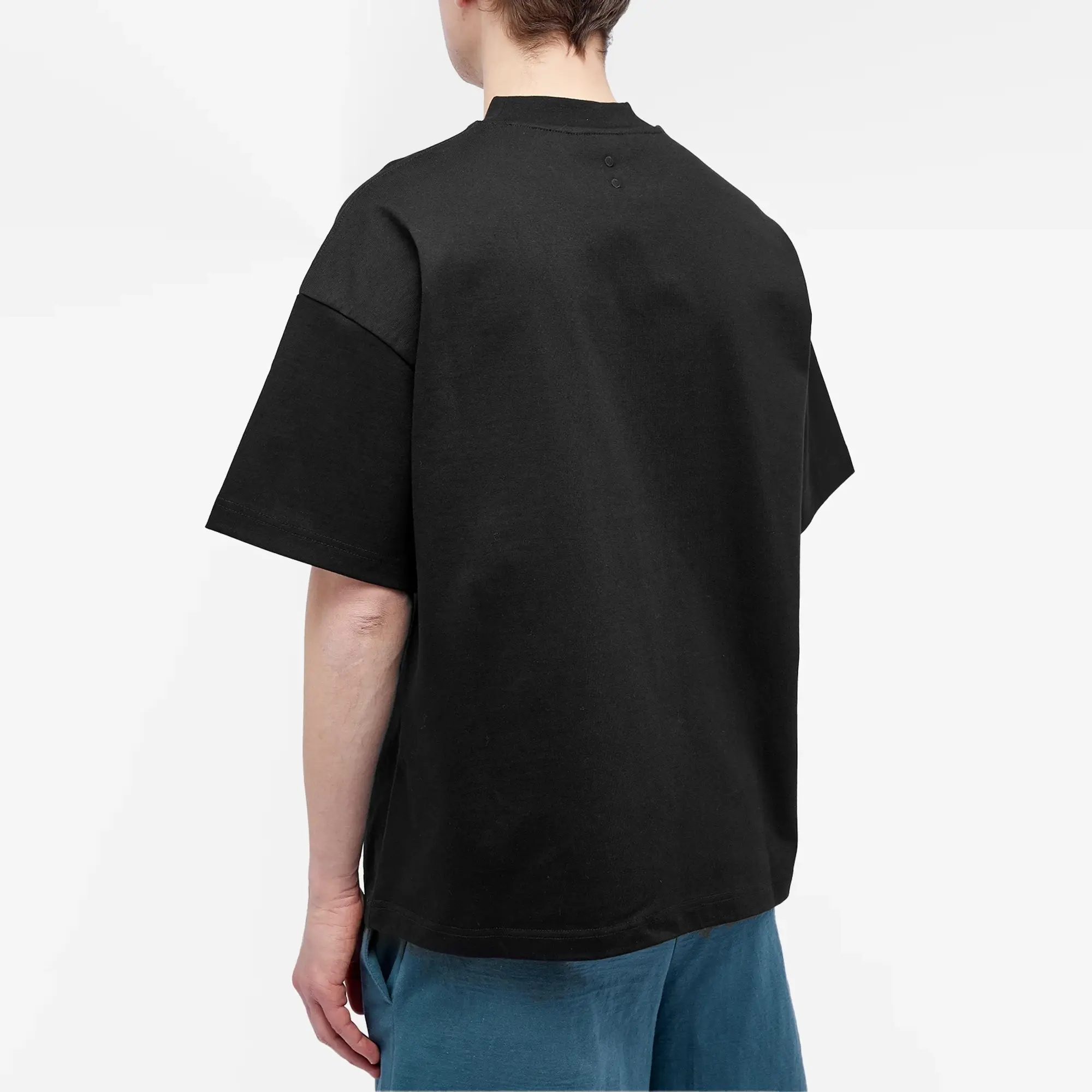 about:blank Men's Block T-Shirt Black/Ecru