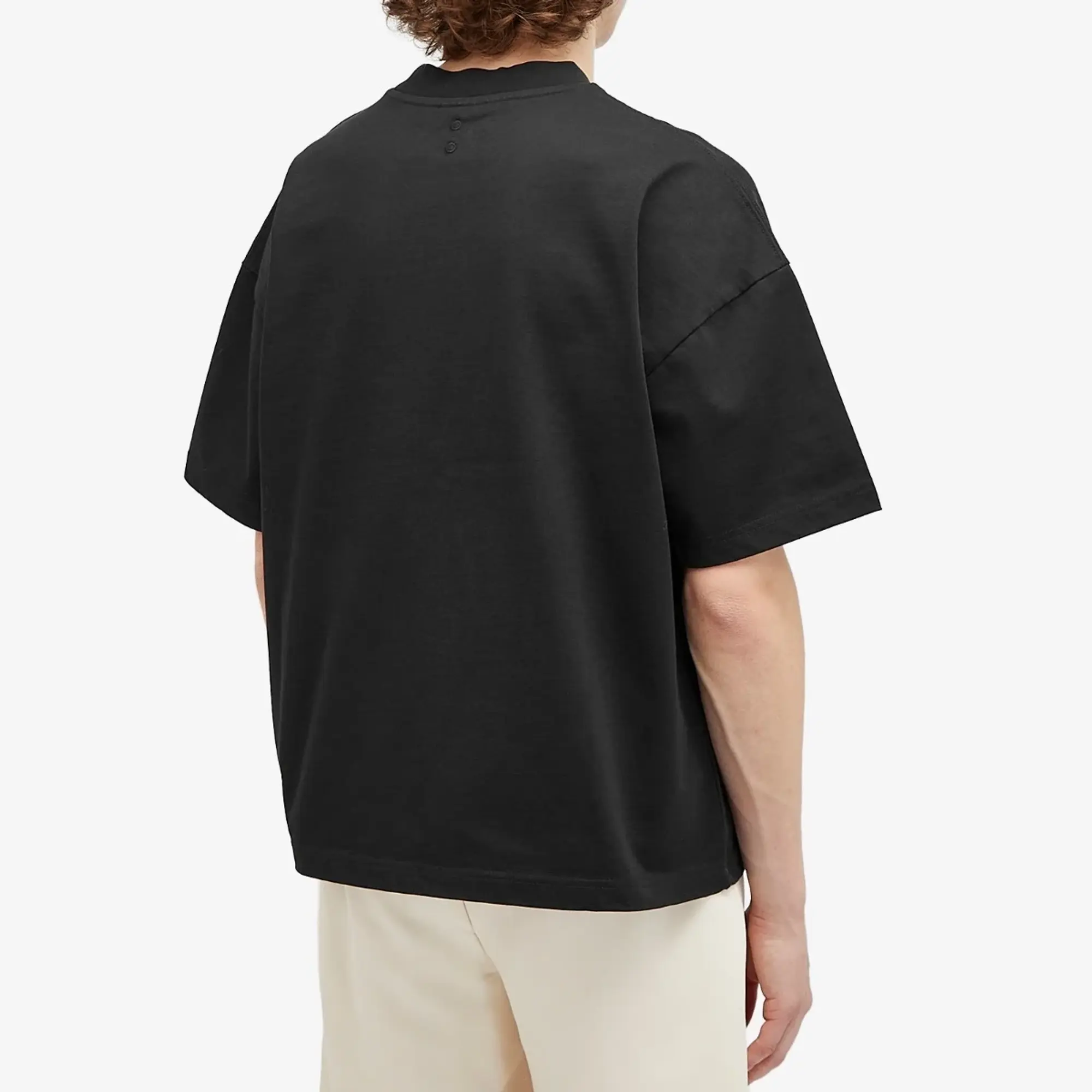 about:blank Men's Block T-Shirt Black/Ecru