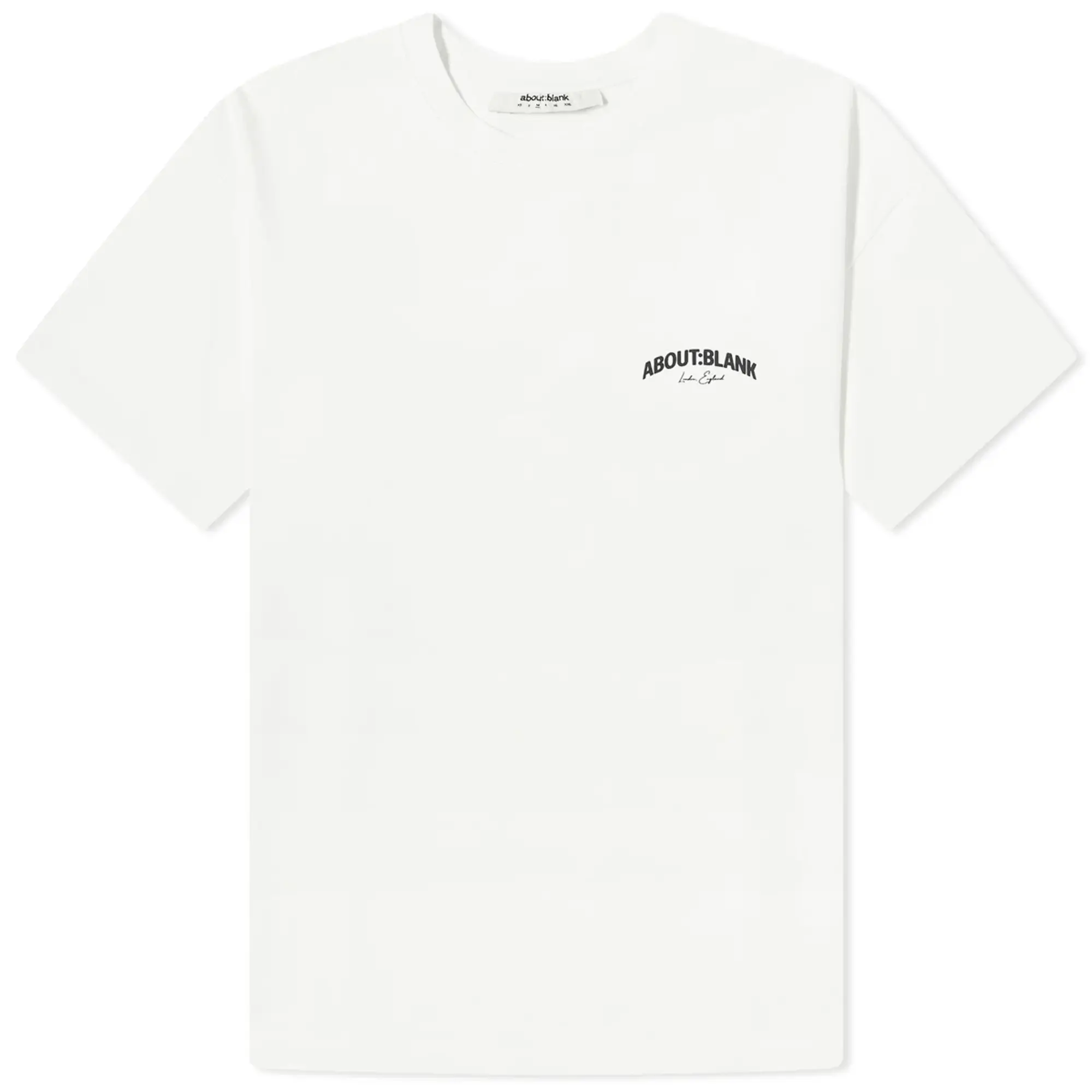 about:blank Men's Arched Logo T-Shirt Oat/Black