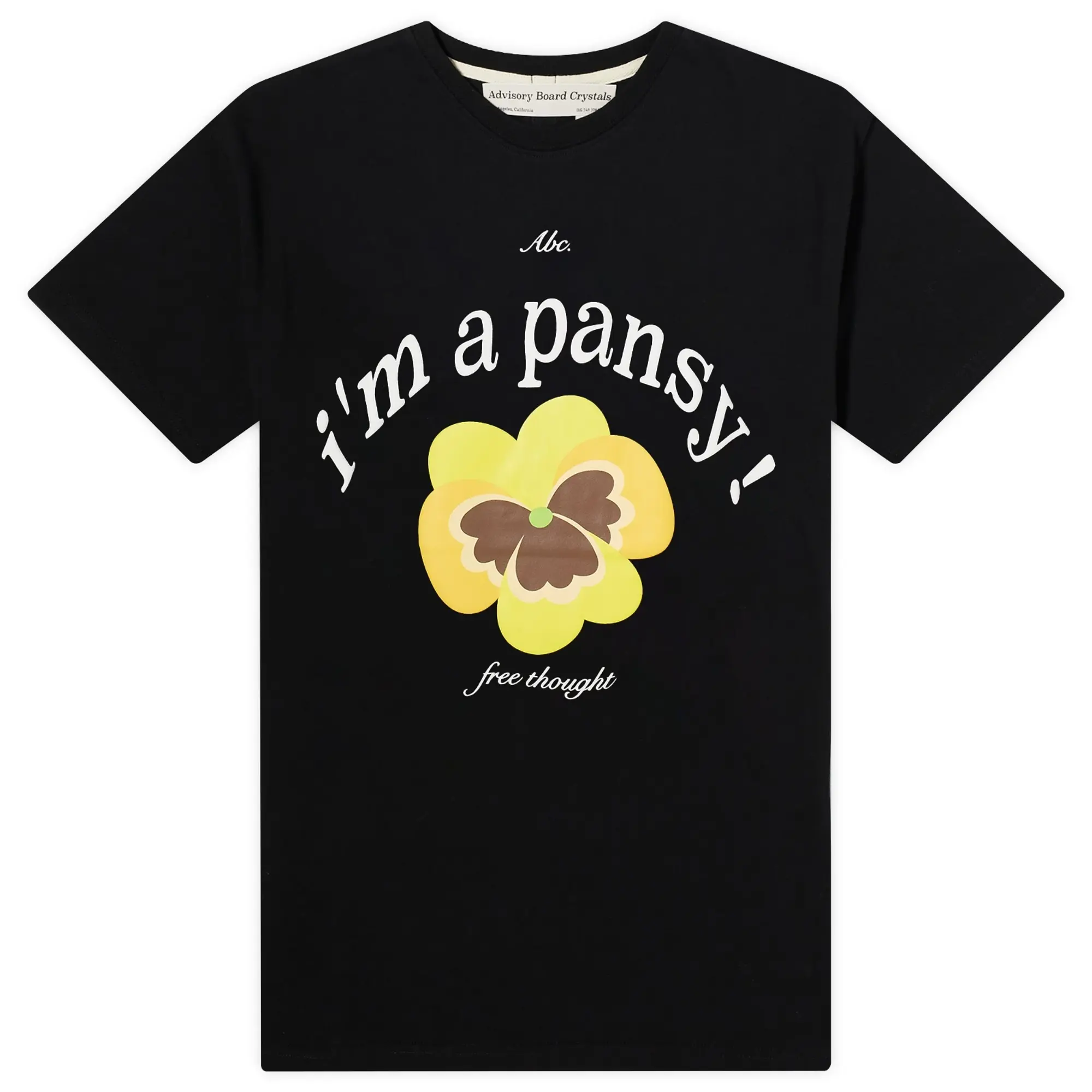 Advisory Board Crystals Men's Pansy T-Shirt Black