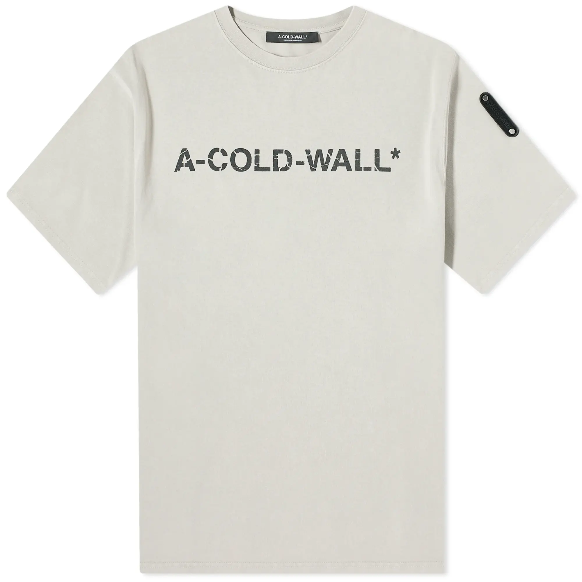 A-COLD-WALL* Men's Overdye Logo T-Shirt Cement