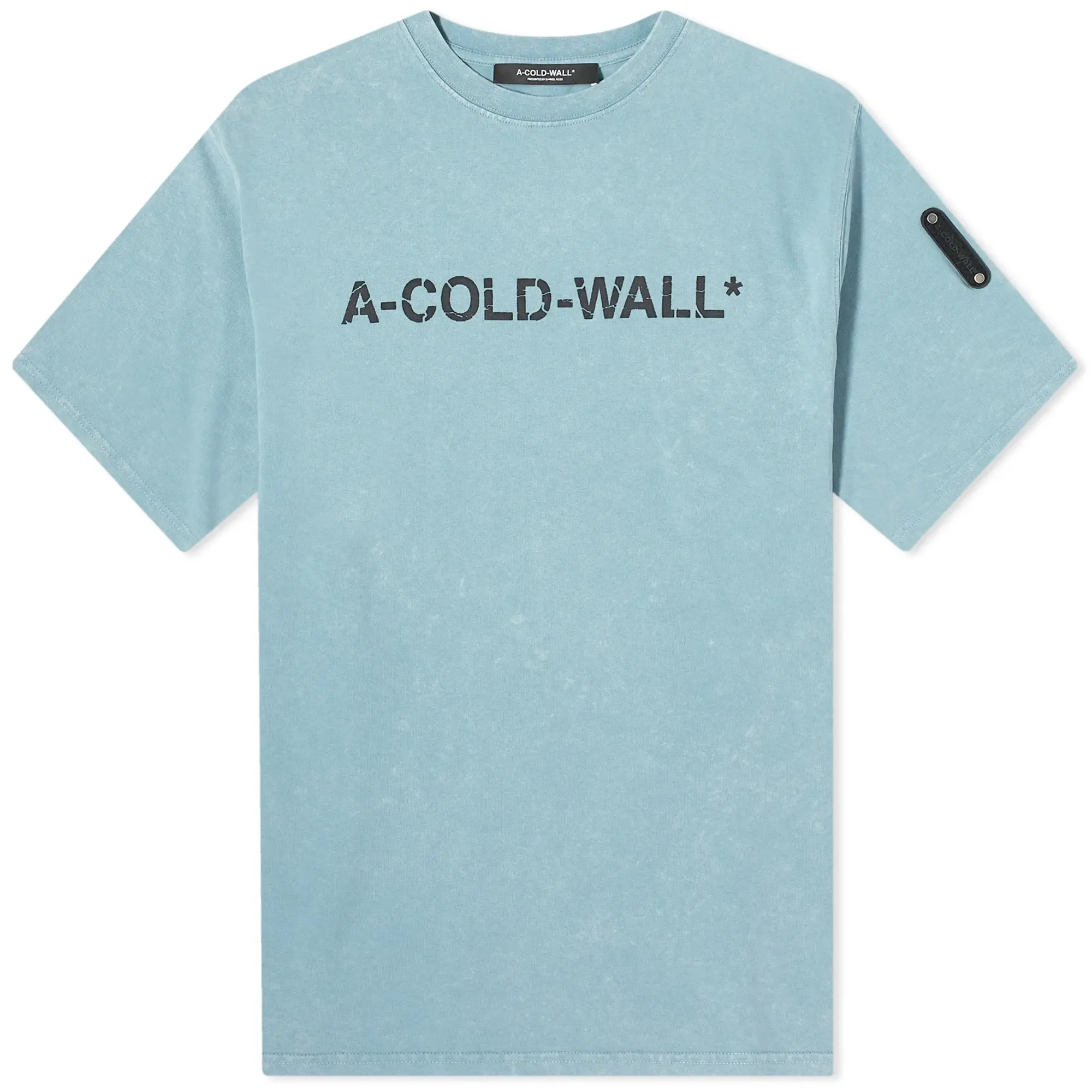 A-COLD-WALL* Men's Overdye Logo T-Shirt Faded Teal