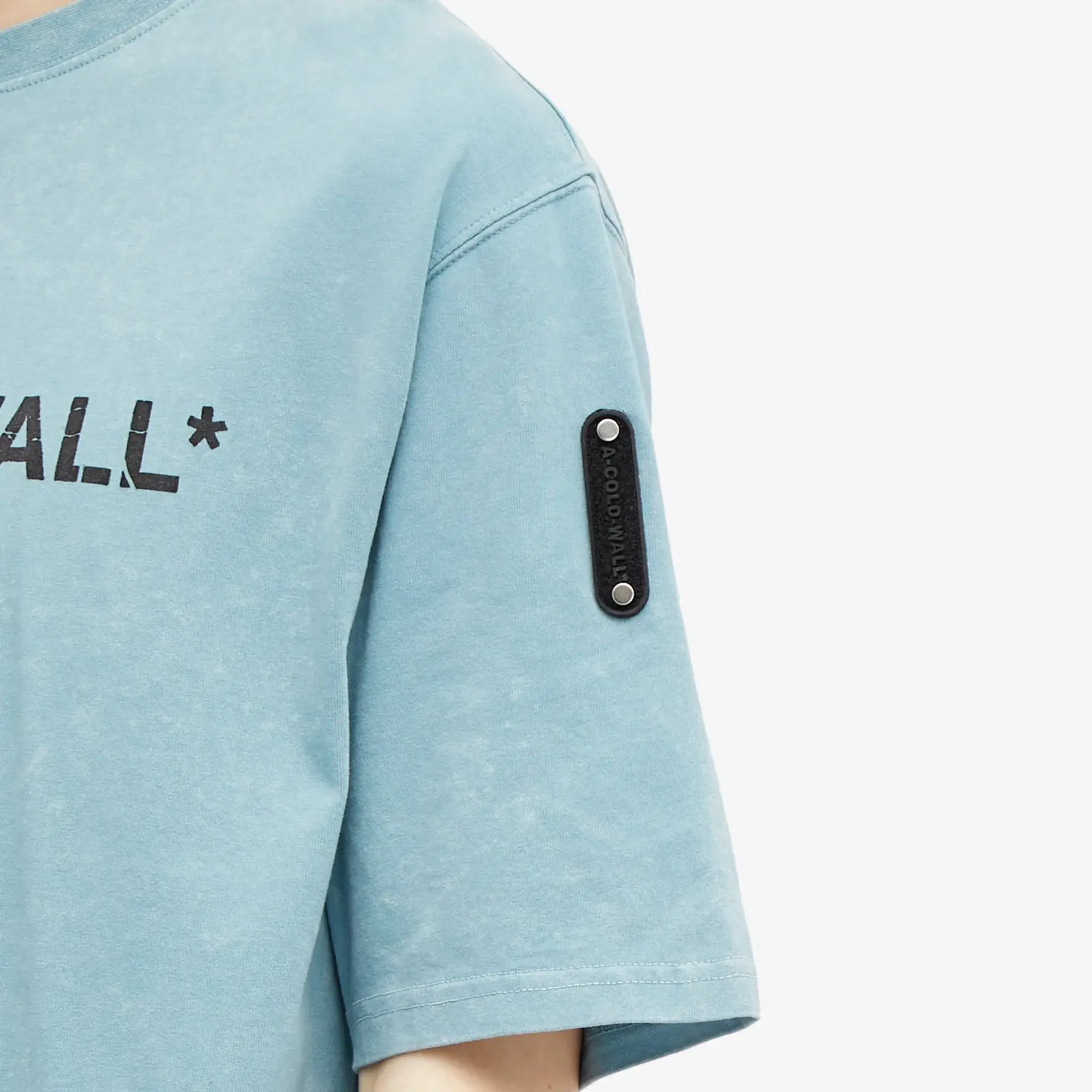 A-COLD-WALL* Men's Overdye Logo T-Shirt Faded Teal