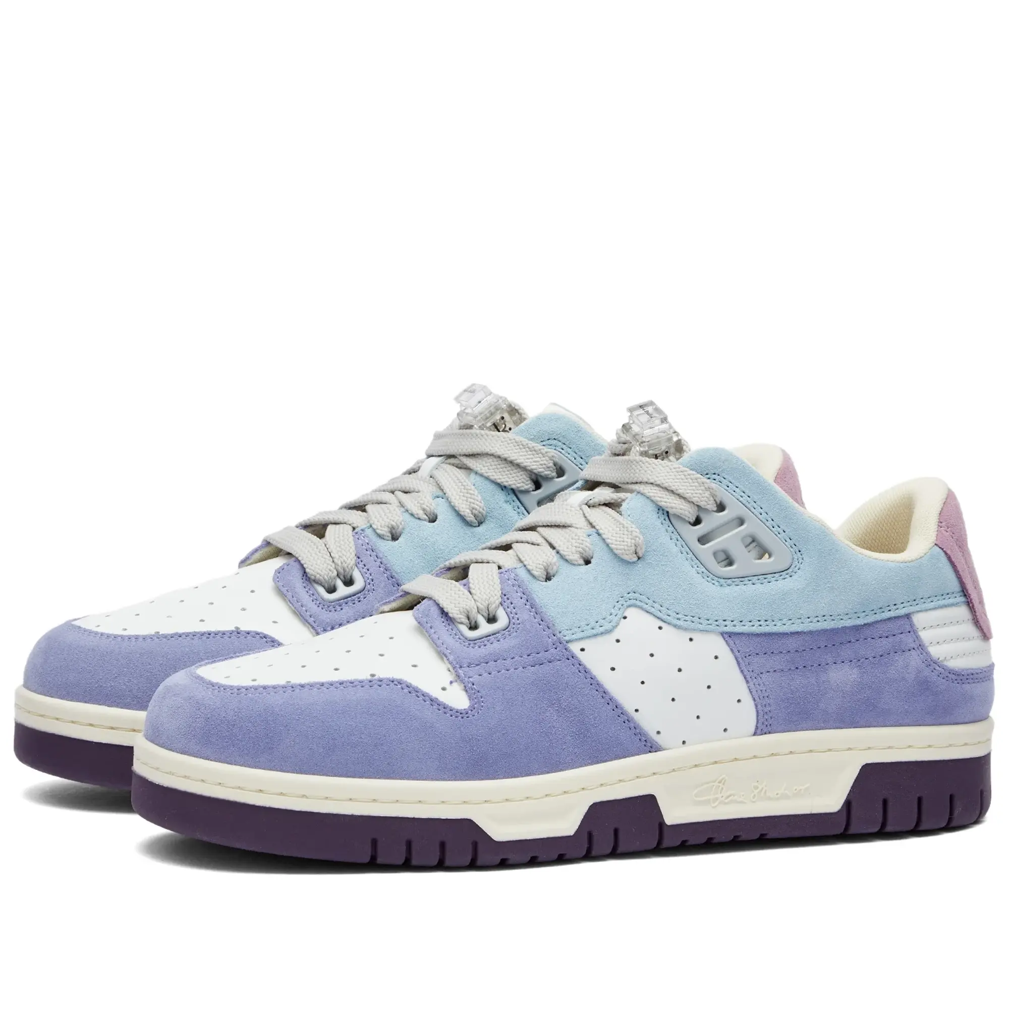 Acne Studios Women s 08STHLM Low Preppy Trainer Blue White AD0630 AF2 FOOTY.COM