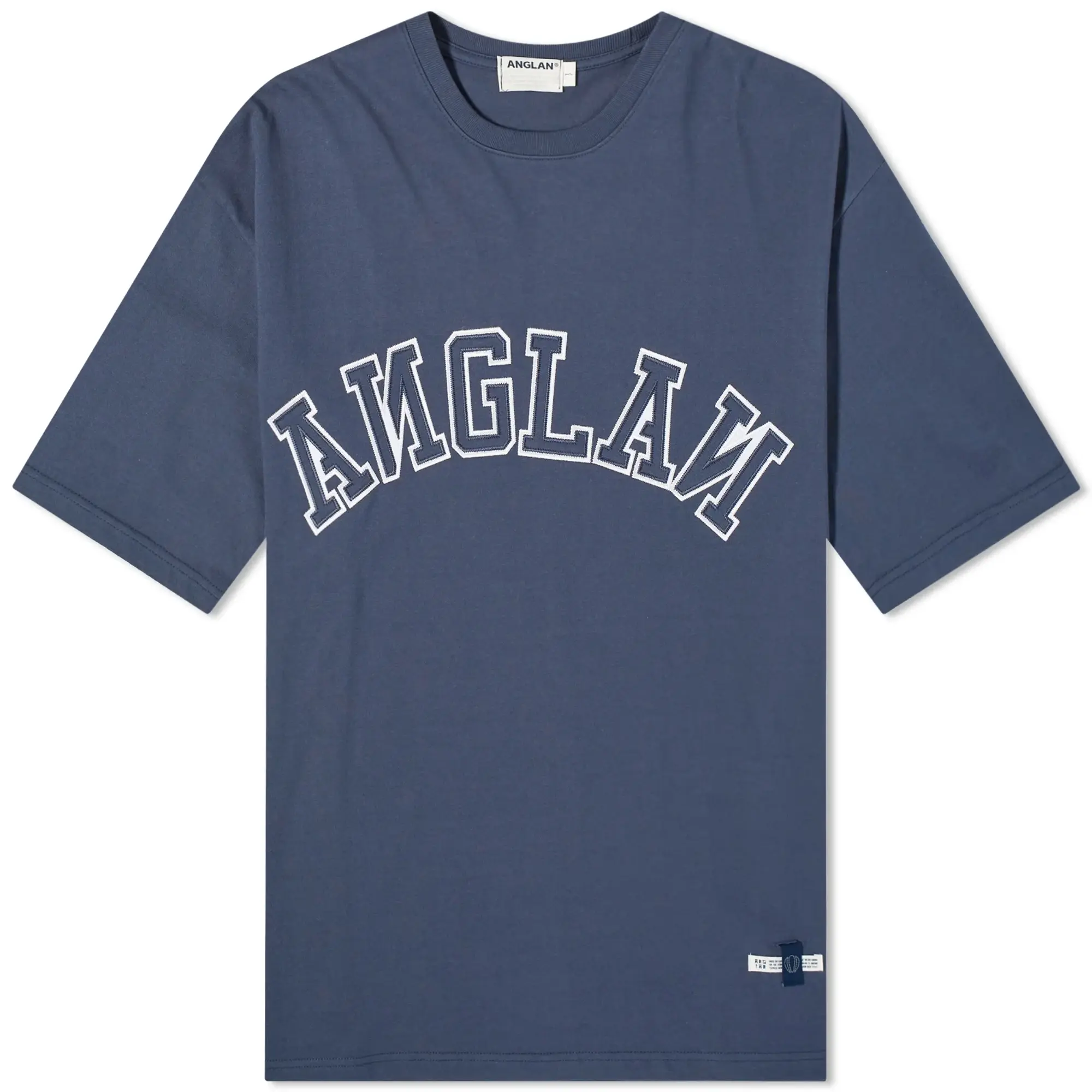 Anglan Men's Applique Logo T-Shirt Navy
