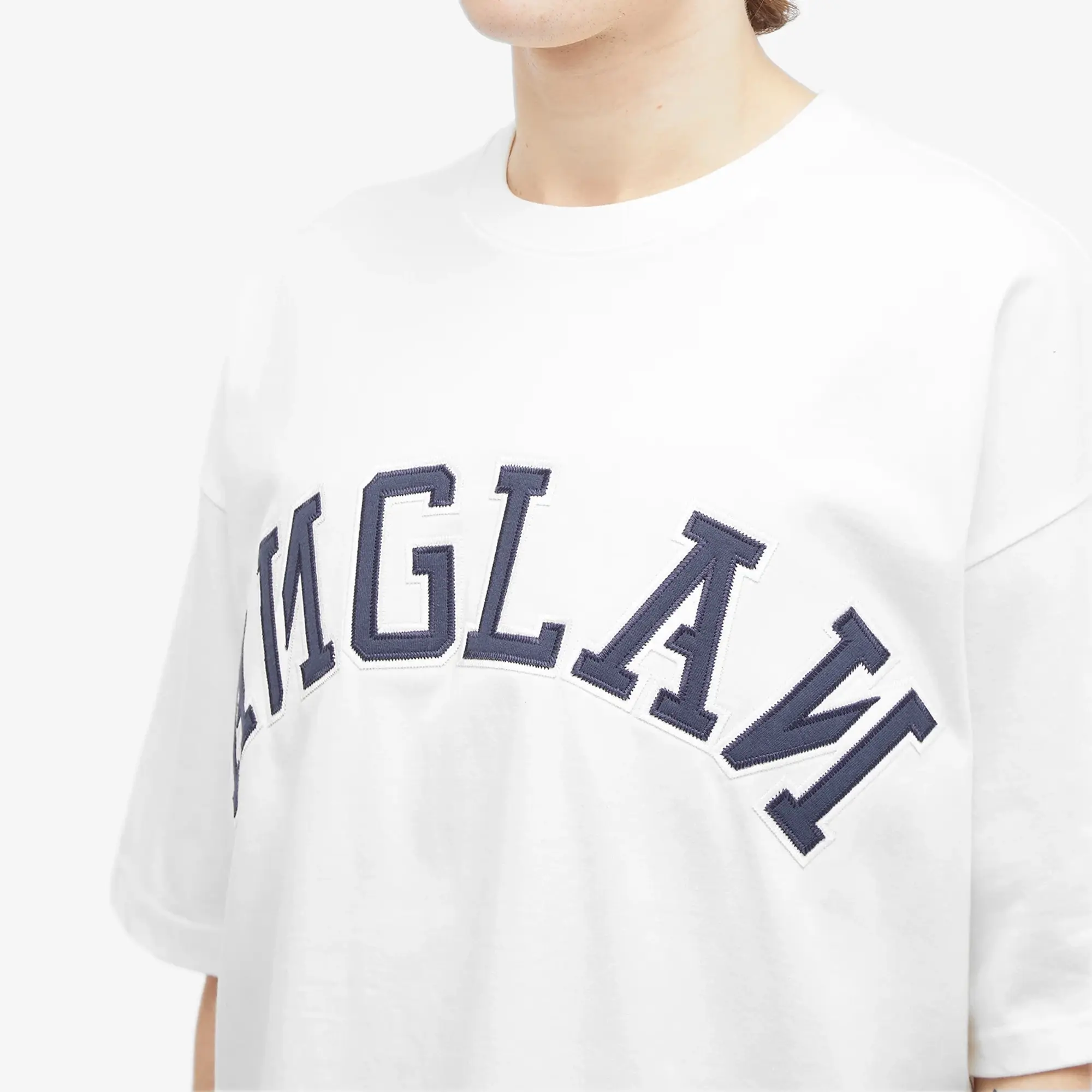 Anglan Men's Applique Logo T-Shirt White