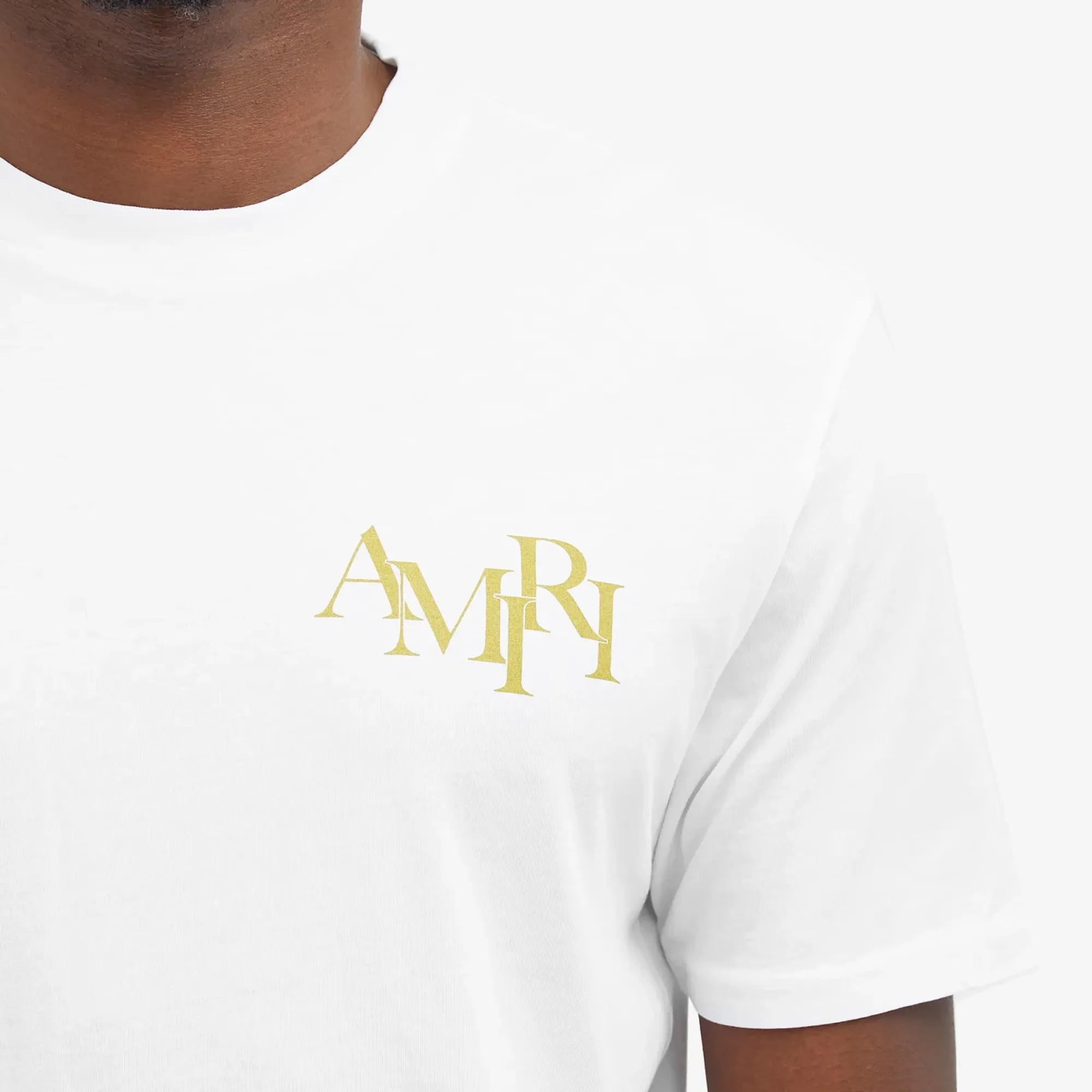 AMIRI Men's Champagne T-Shirt White | AMJYTE1019-WHT | FOOTY.COM