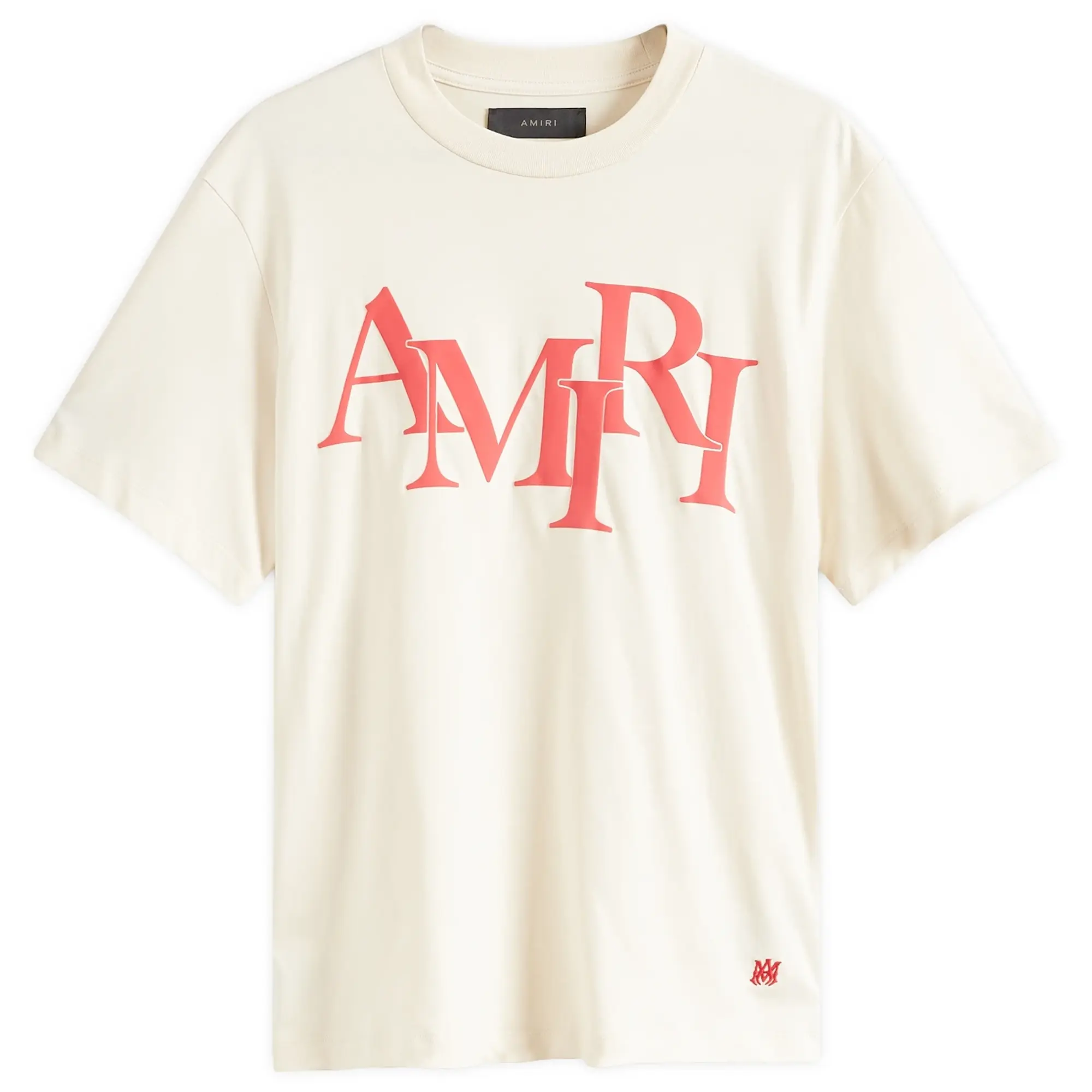 AMIRI Men's Staggered Logo T-Shirt Birch