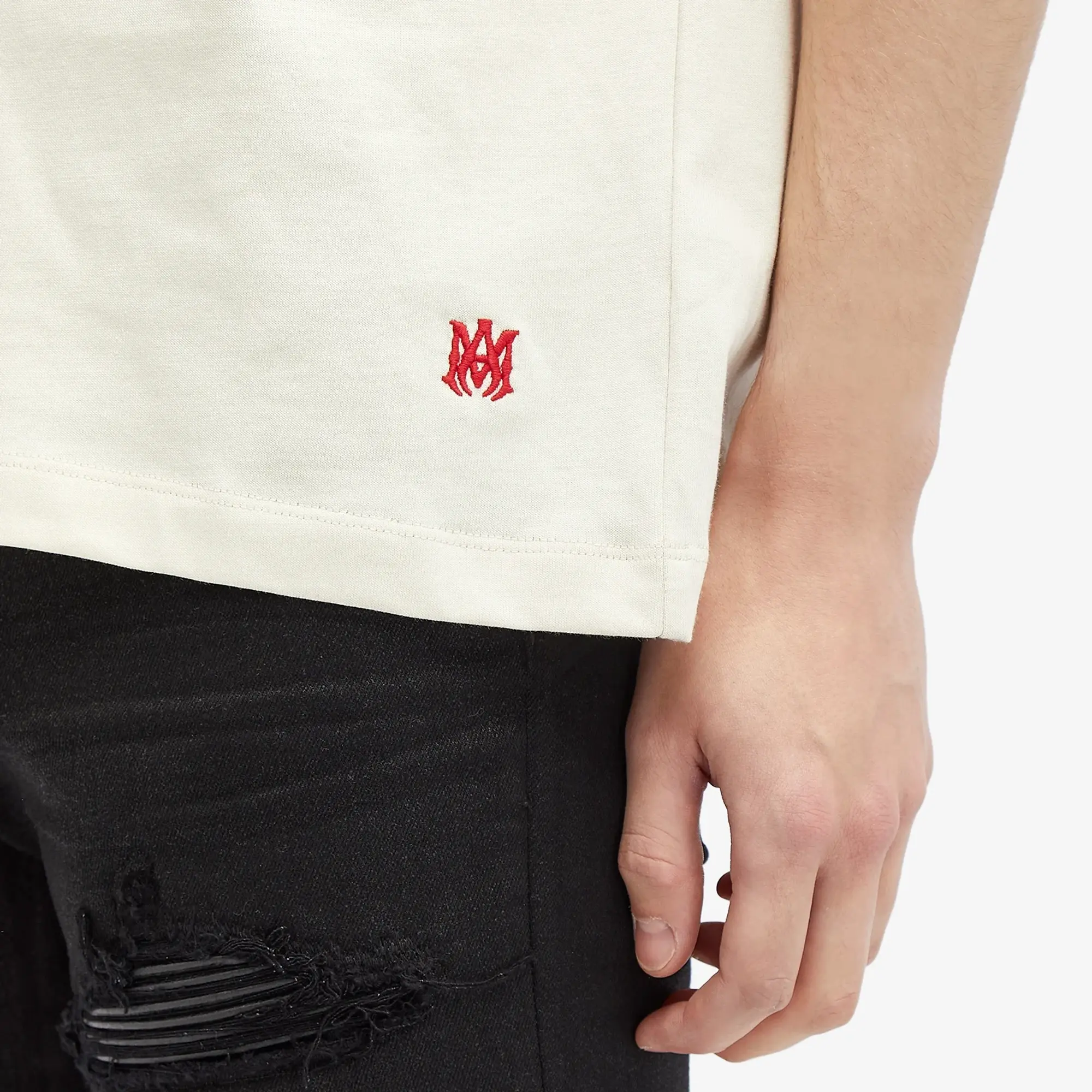 AMIRI Men's Staggered Logo T-Shirt Birch
